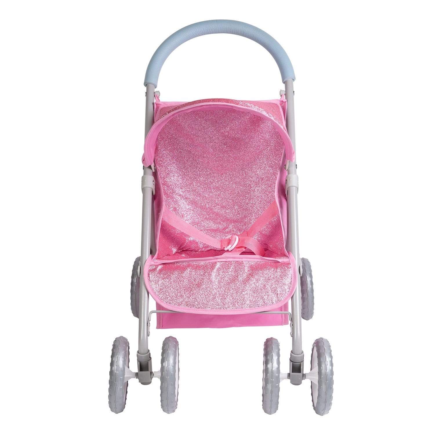 Adora Glittery Baby Doll Stroller with Light-Up Wheels & Medium Shade - Glam Pink - Image 3