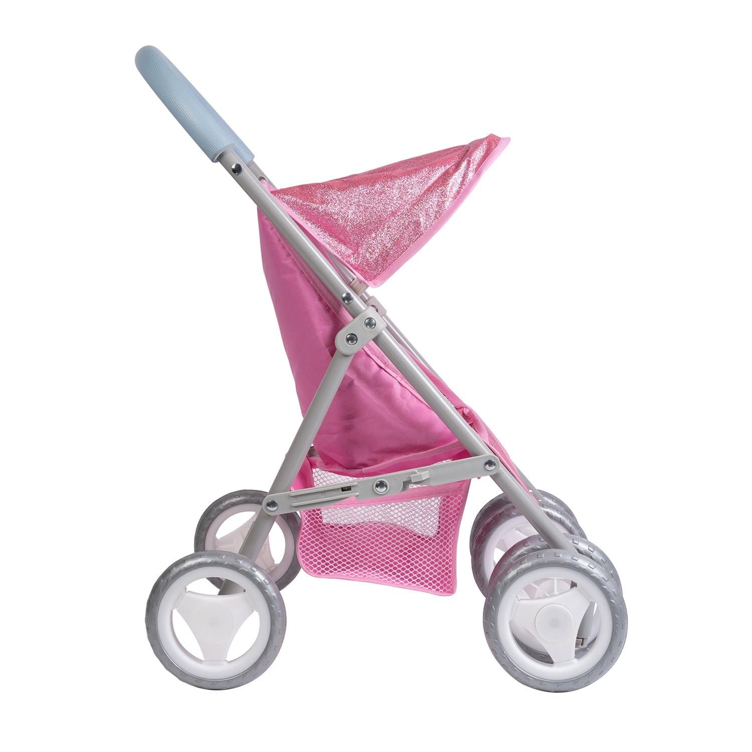 Adora Glittery Baby Doll Stroller with Light-Up Wheels & Medium Shade - Glam Pink - Image 8