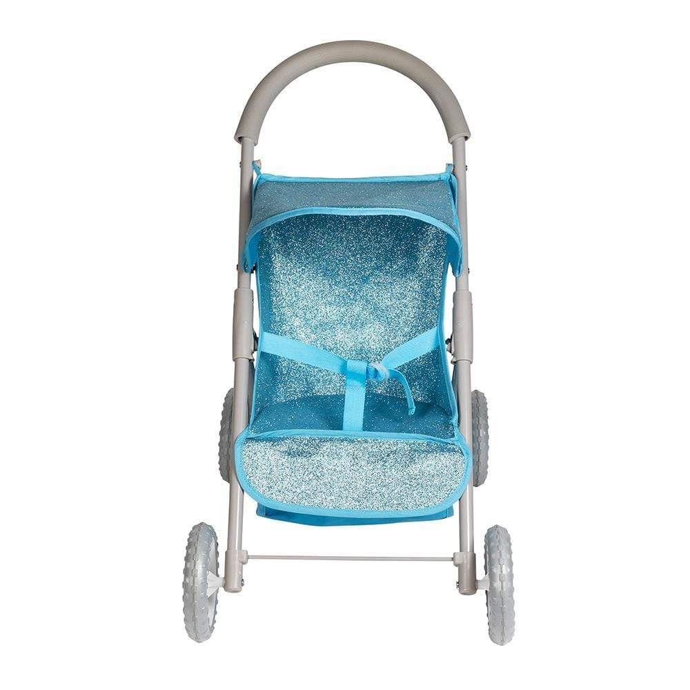 Adora Glittery Baby Doll Stroller with Light-Up Wheels & Medium Shade - Blue Glam - Image 3