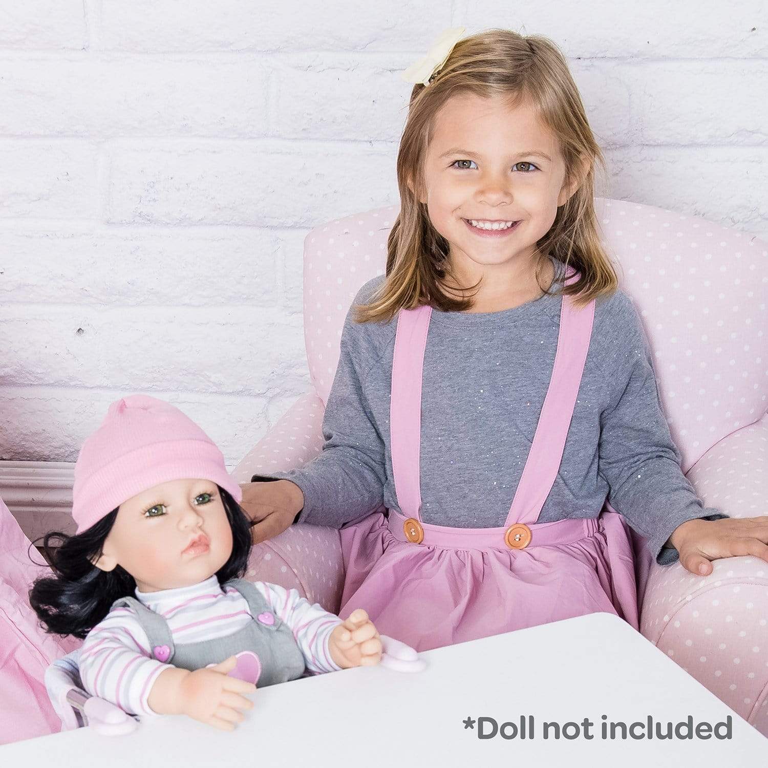 Adora Baby Doll Feeding Seat - Pastel Pink Hearts - Image 7