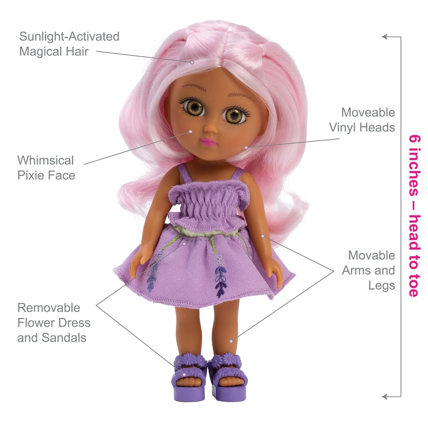 Adora Fairy Garden Friends Doll Set - Lavender - Image 4