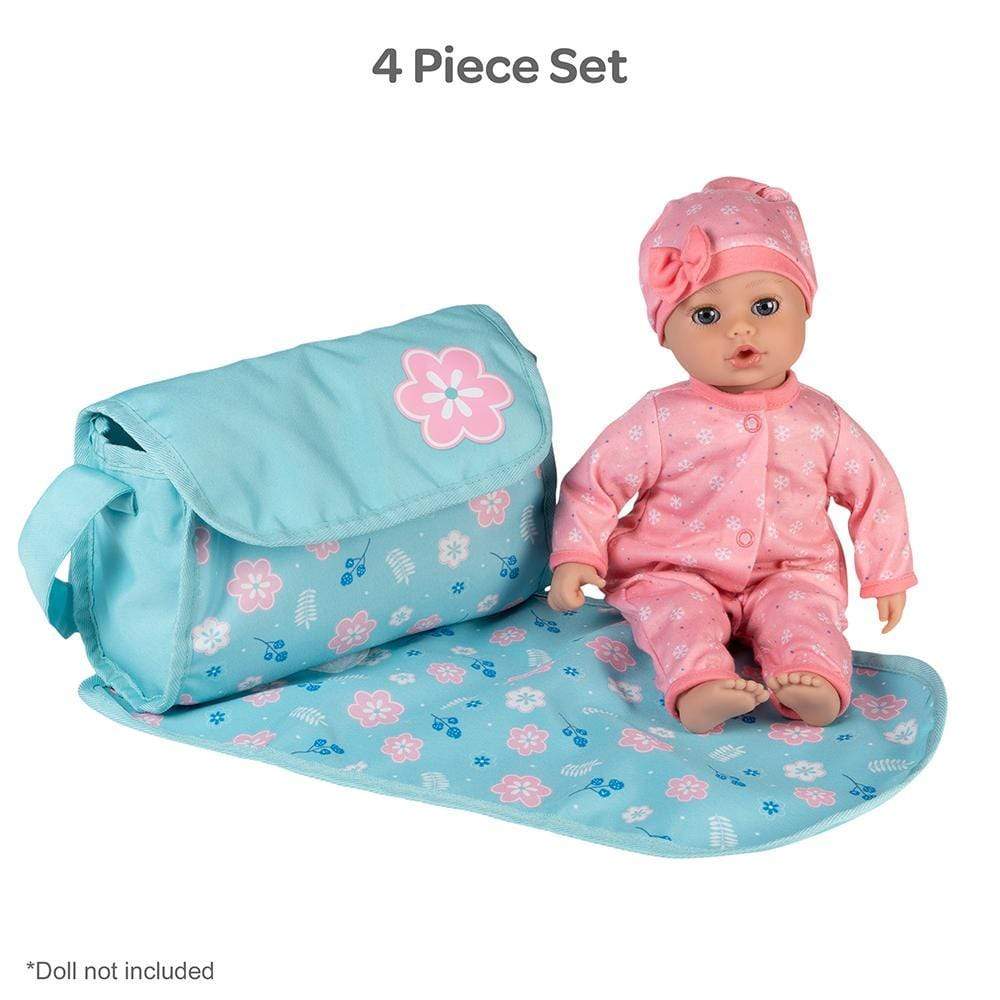 Adora Baby Doll Diaper Bag - Blue Flower Power - Image 5