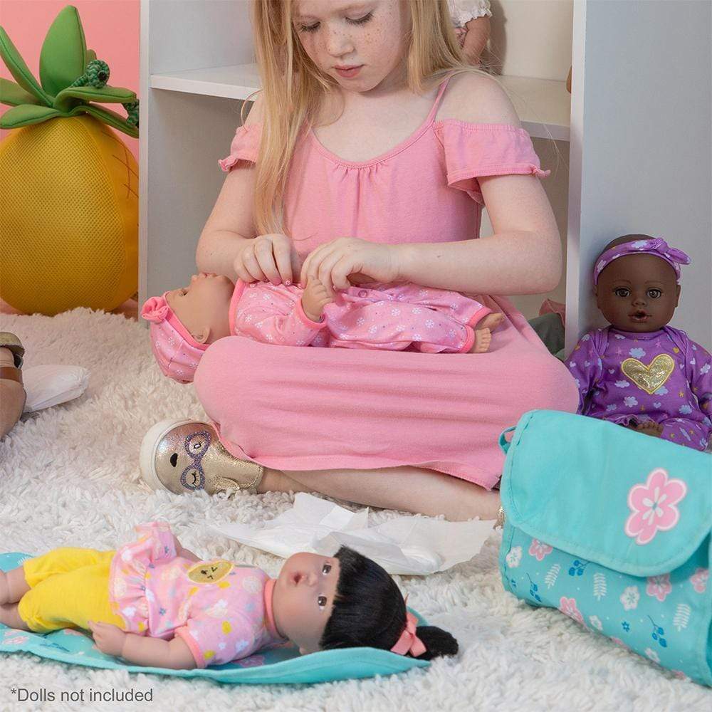 Adora Baby Doll Diaper Bag - Blue Flower Power - Image 6