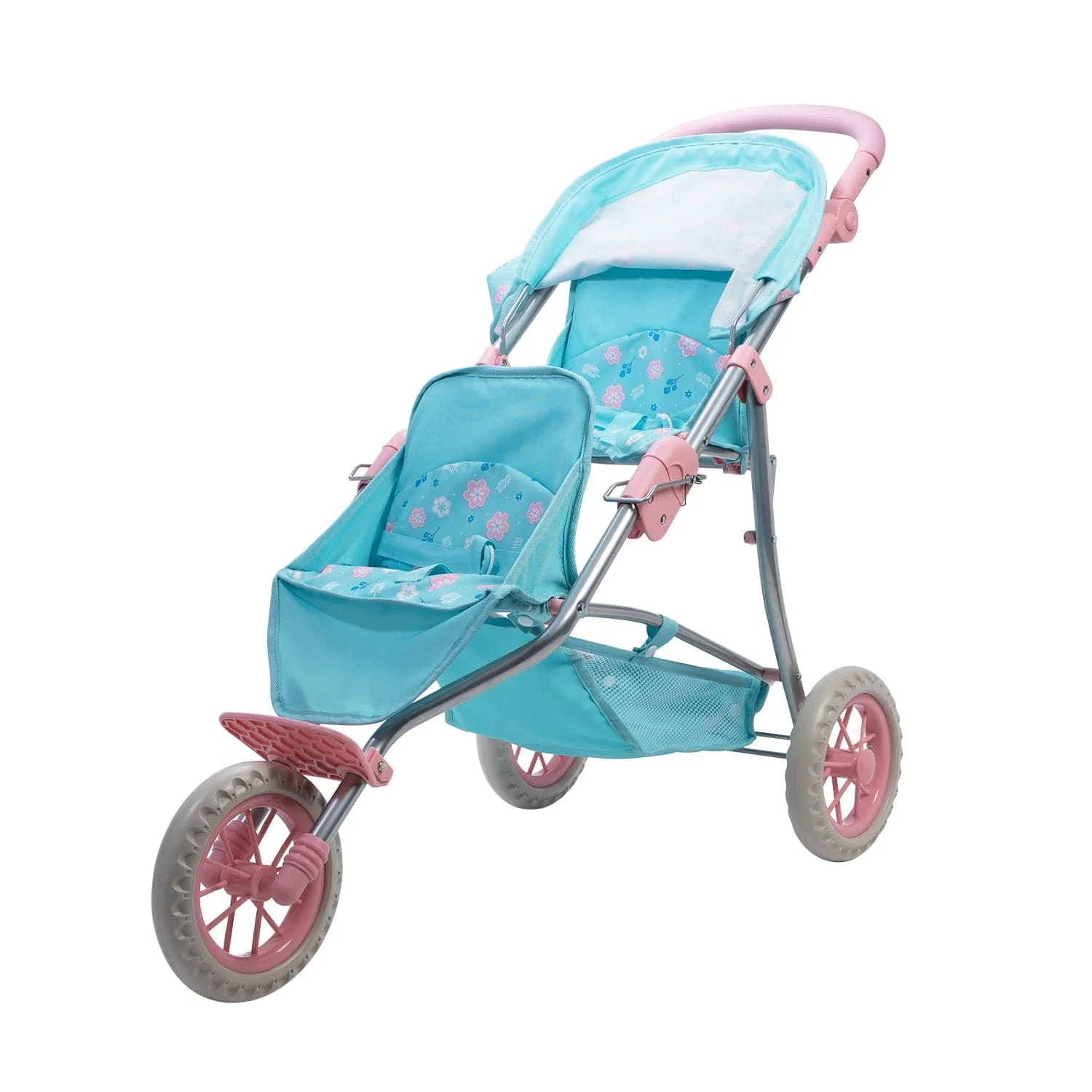 Adora Twin Jogger Baby Doll Stroller - Flower Power - Image 8