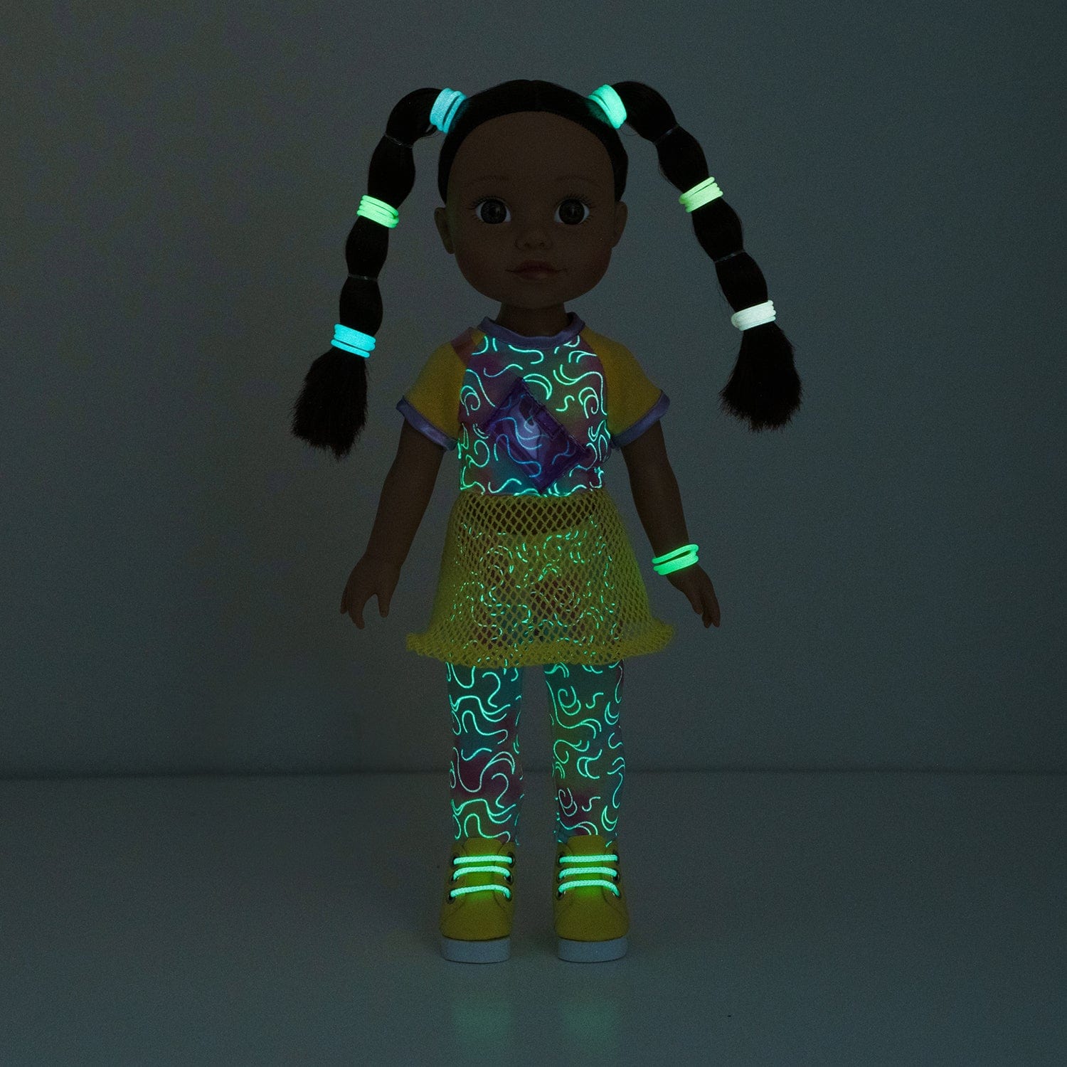 Adora Glow Girls Doll Set with Glow-in-the-Dark Clothes & Accessories - Harmony - Image 6