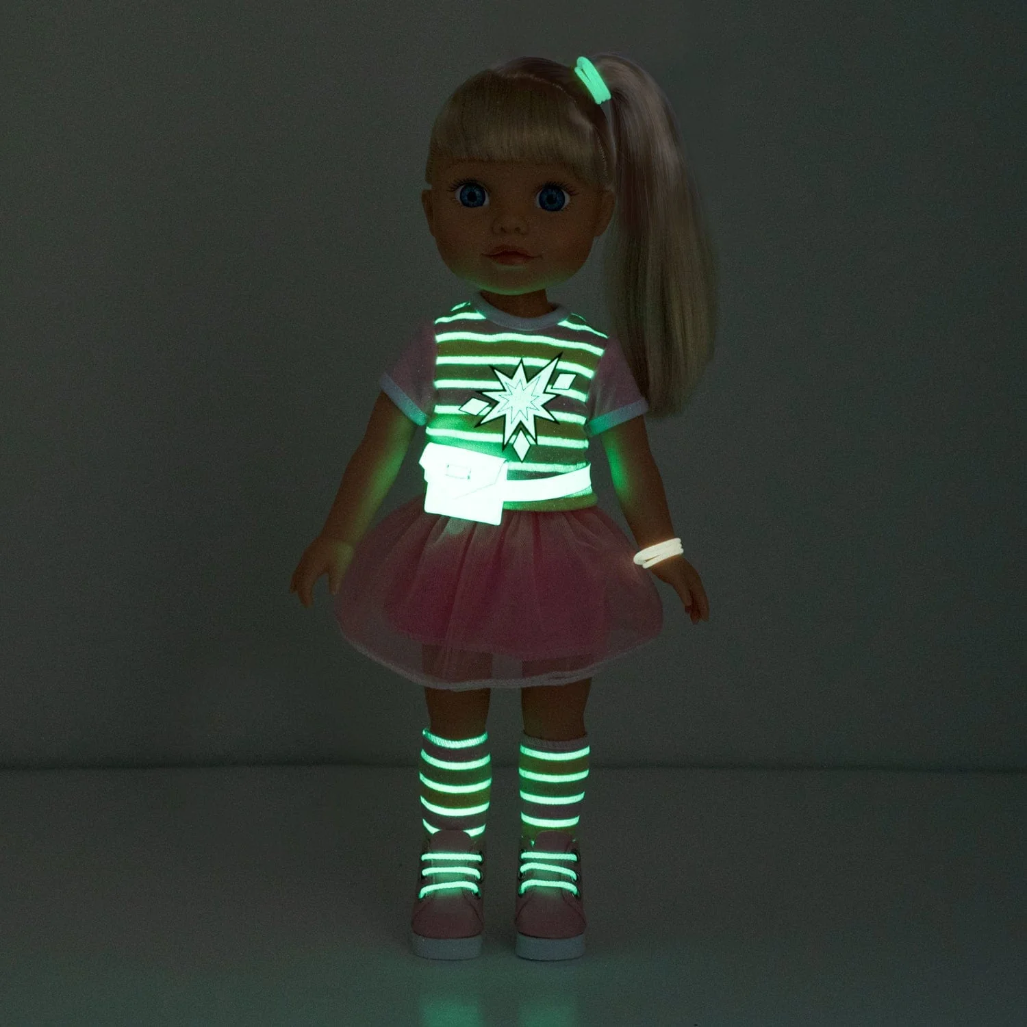 Adora Glow Girls Doll Set with Glow-in-the-Dark Clothes & Accessories - Riley - Image 6