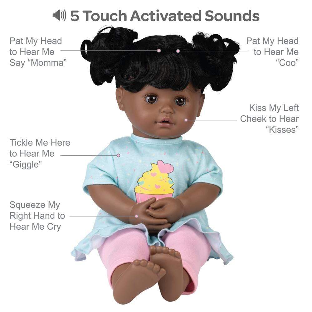 Adora Cuddle & Coo Interactive Talking Doll Baby Cuppy Cake 3-Piece Set - Image 7