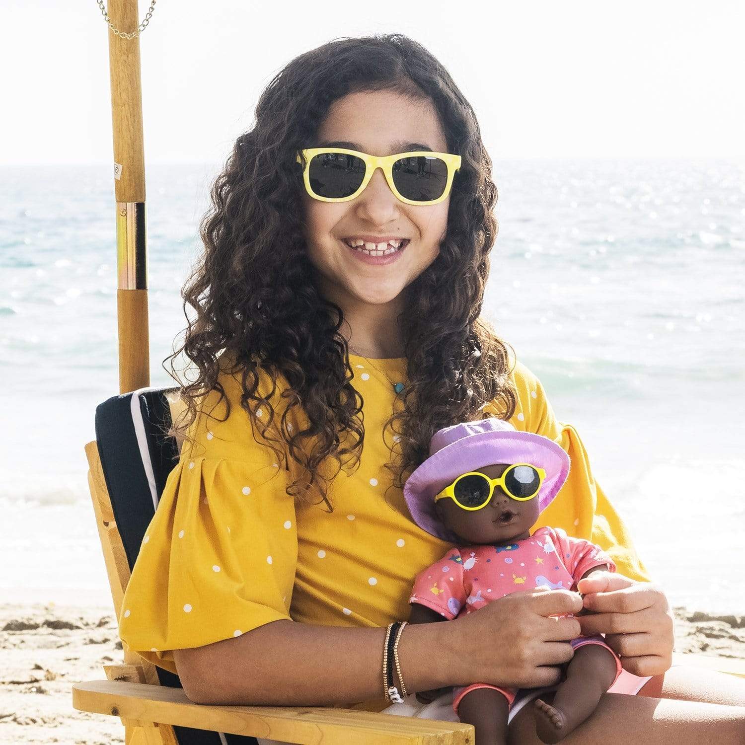 Adora Beach Baby African American Doll with Sun-Activated Freckles, Clothes & Accessories Set - Baby Piper - Image 5