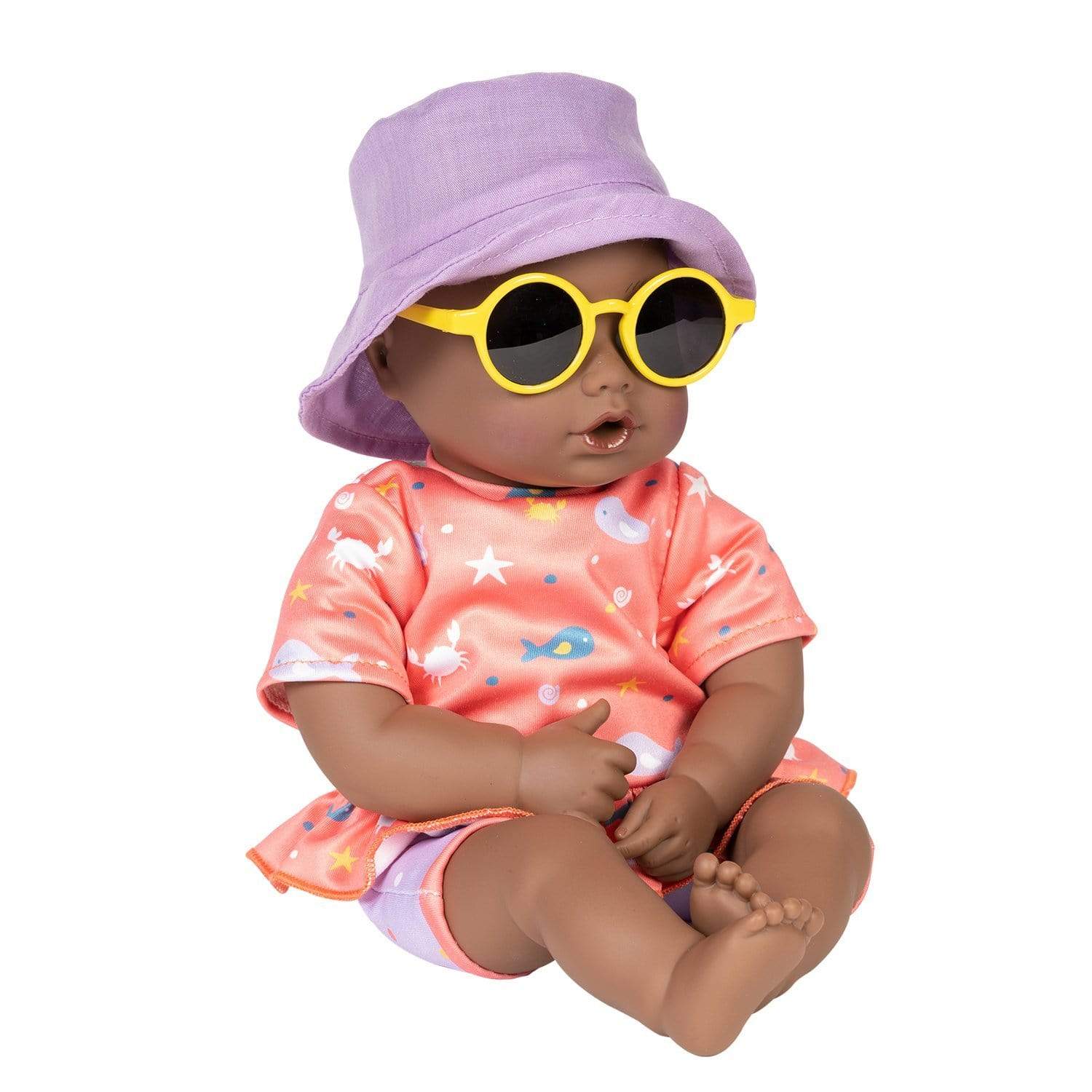 Adora Beach Baby African American Doll with Sun-Activated Freckles, Clothes & Accessories Set - Baby Piper - Image 6