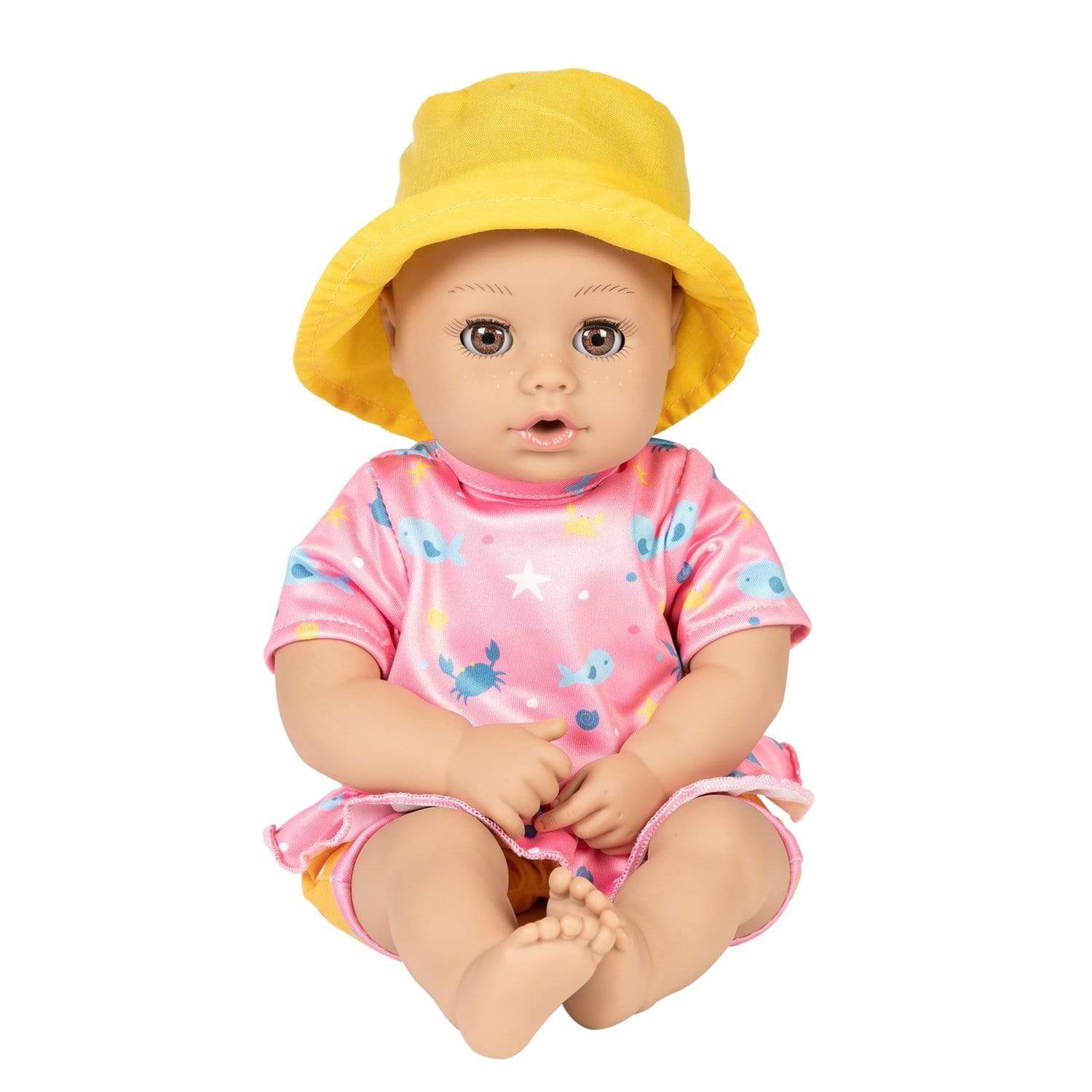 Adora Beach Baby Doll with Sun-Activated Freckles, Clothes & Accessories Set - Baby Rose