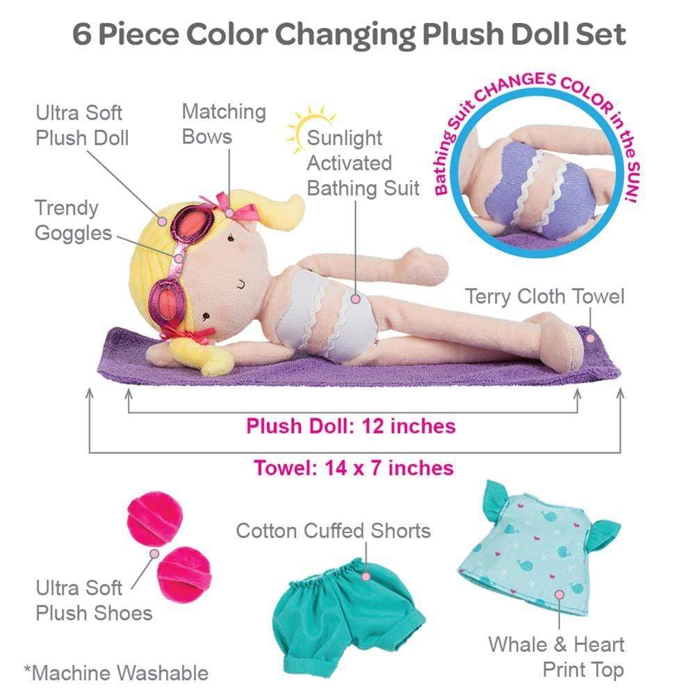 Adora Sunshine Friends Color-Changing Plush Doll & Doll Clothes Set - Summer - Image 4