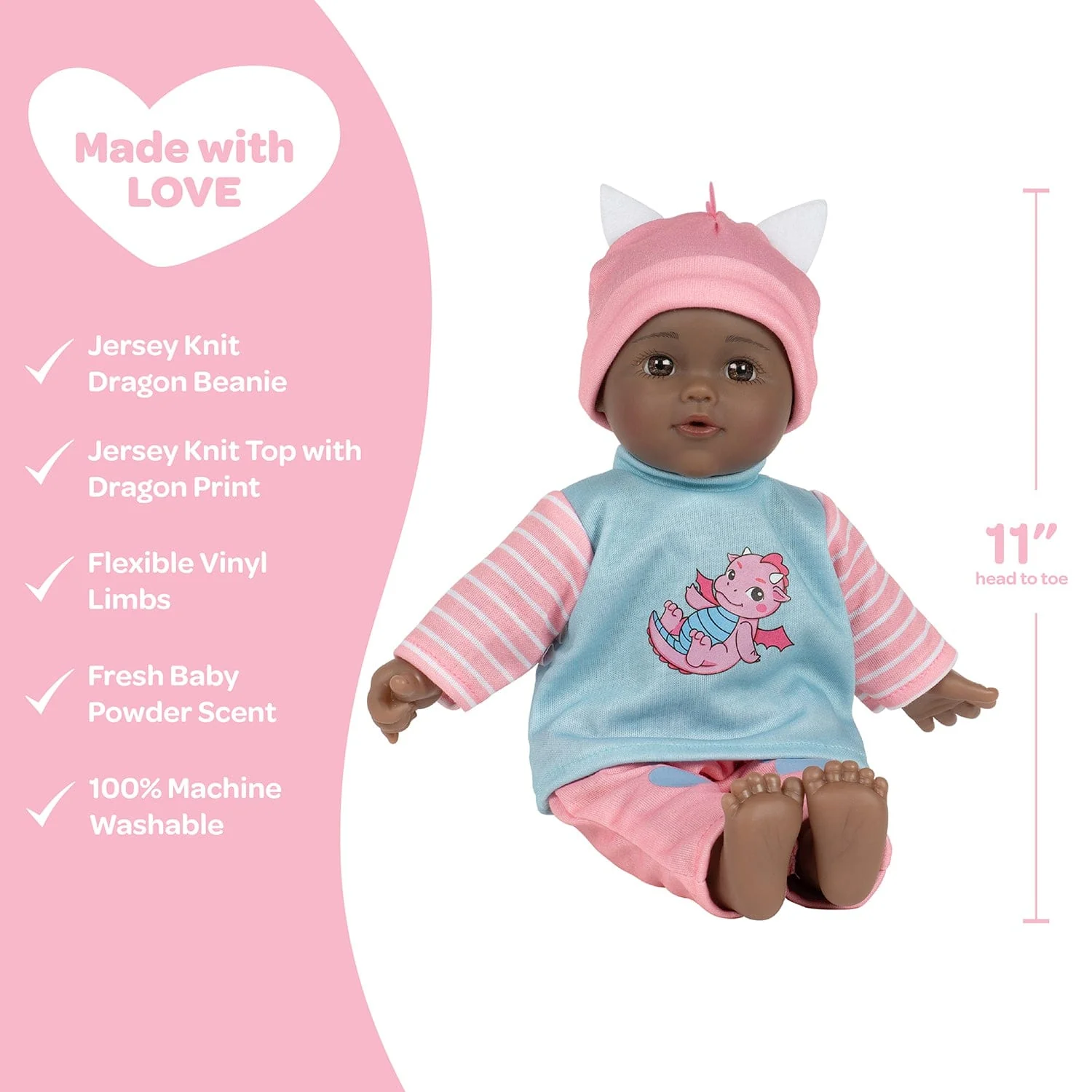Adora Little Love Baby Doll, Clothes & Accessories Set - Sweet Dragon - Image 4