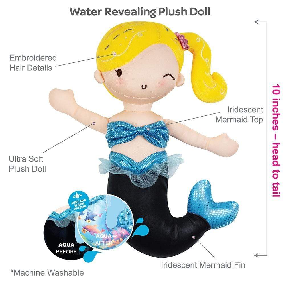 Adora Mermaid Magic Doll Plush with Color-Changing Tail - Aqua - Image 4