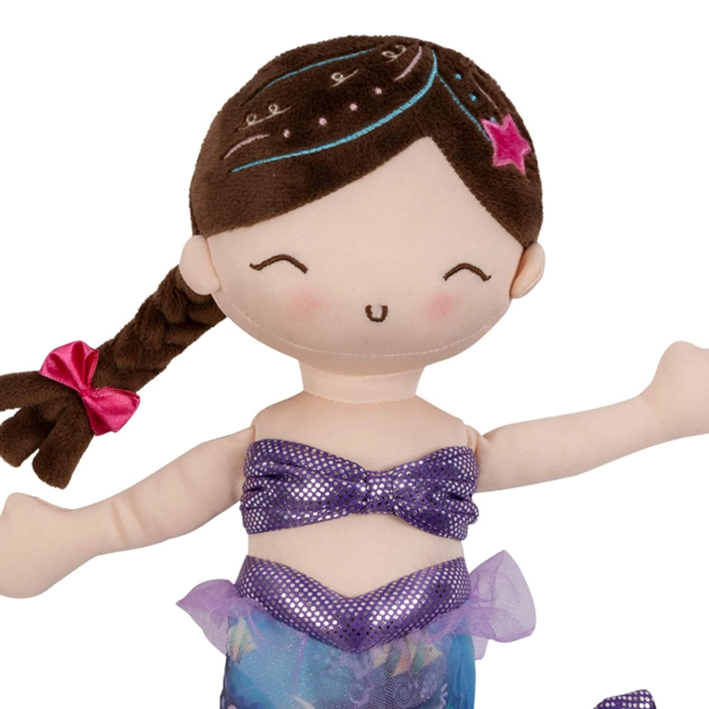 Adora Mermaid Magic Doll Plush with Color-Changing Tail - Coral - Image 3