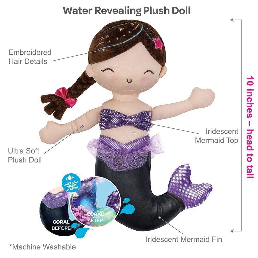Adora Mermaid Magic Doll Plush with Color-Changing Tail - Coral - Image 4