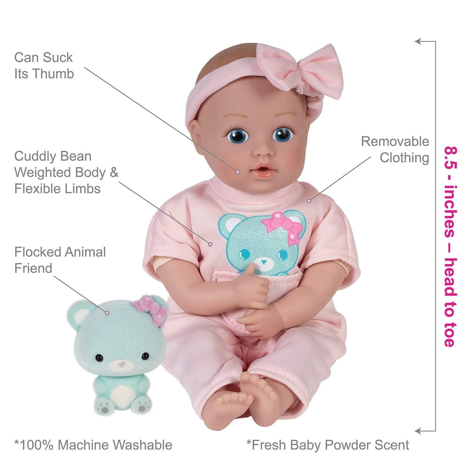 Adora Be Bright Baby Doll Set - Tots & Friends Baby Bear - Image 4
