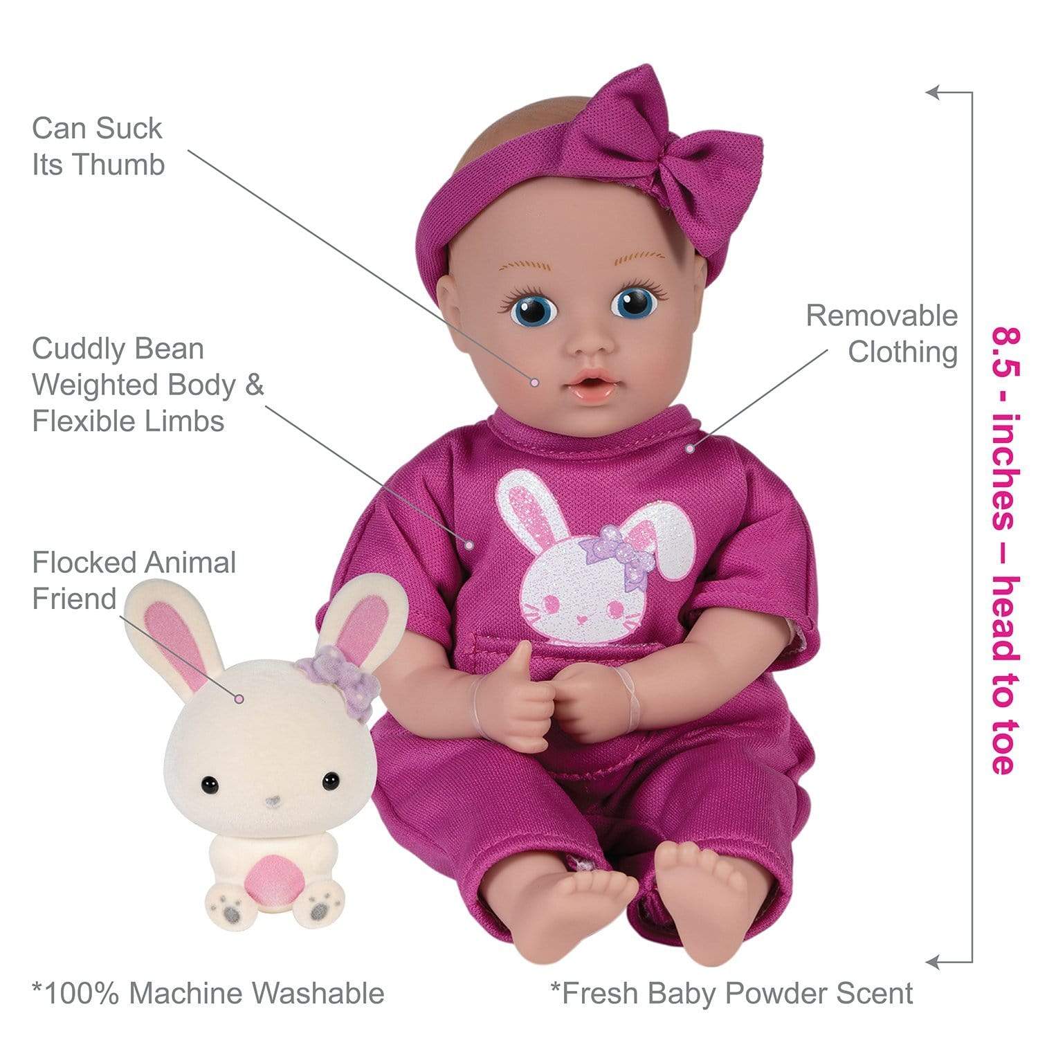 Adora Be Bright Baby Doll Set - Tots & Friends Baby Bunny - Image 4