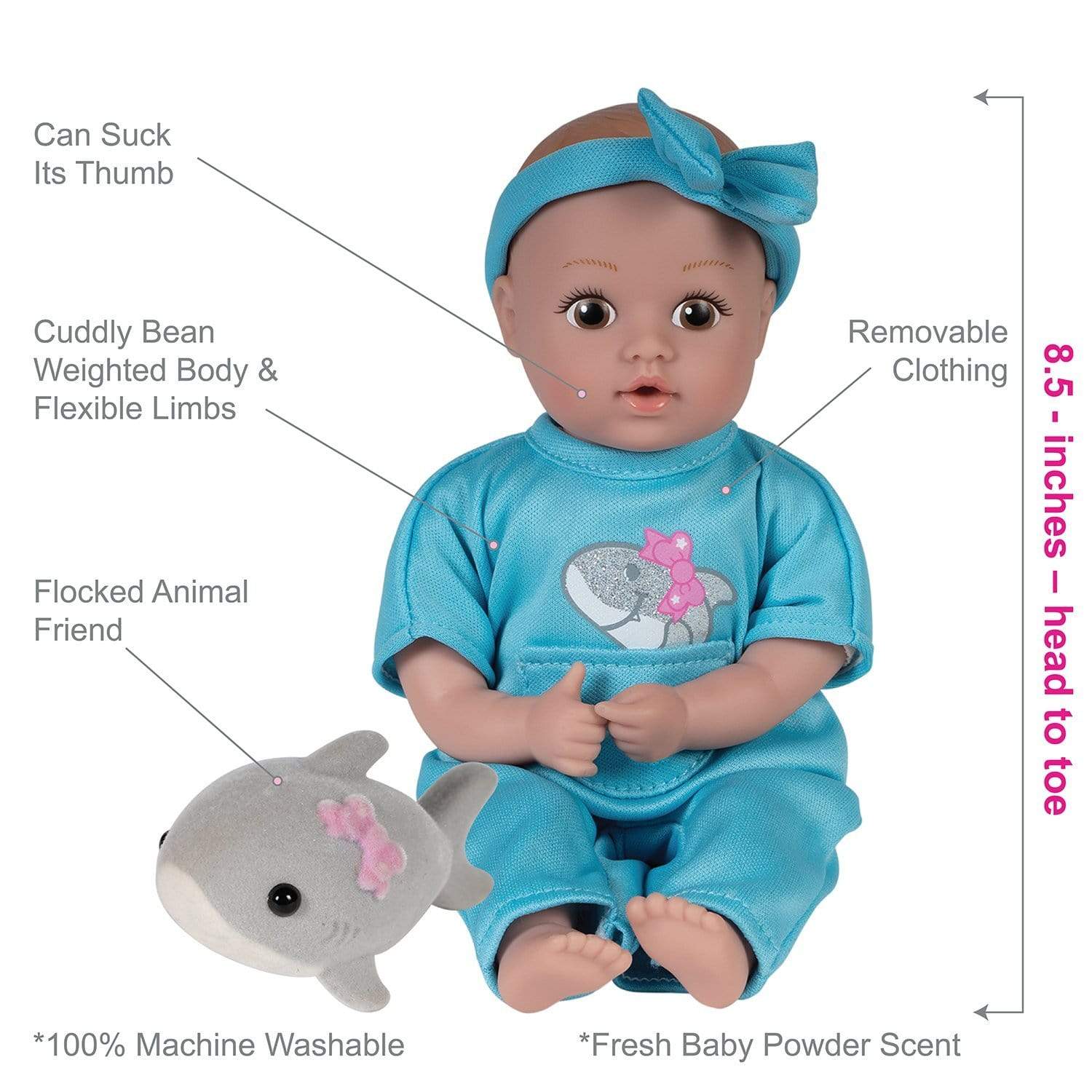 Adora Be Bright Baby Doll Set - Tots & Friends Baby Shark - Image 4
