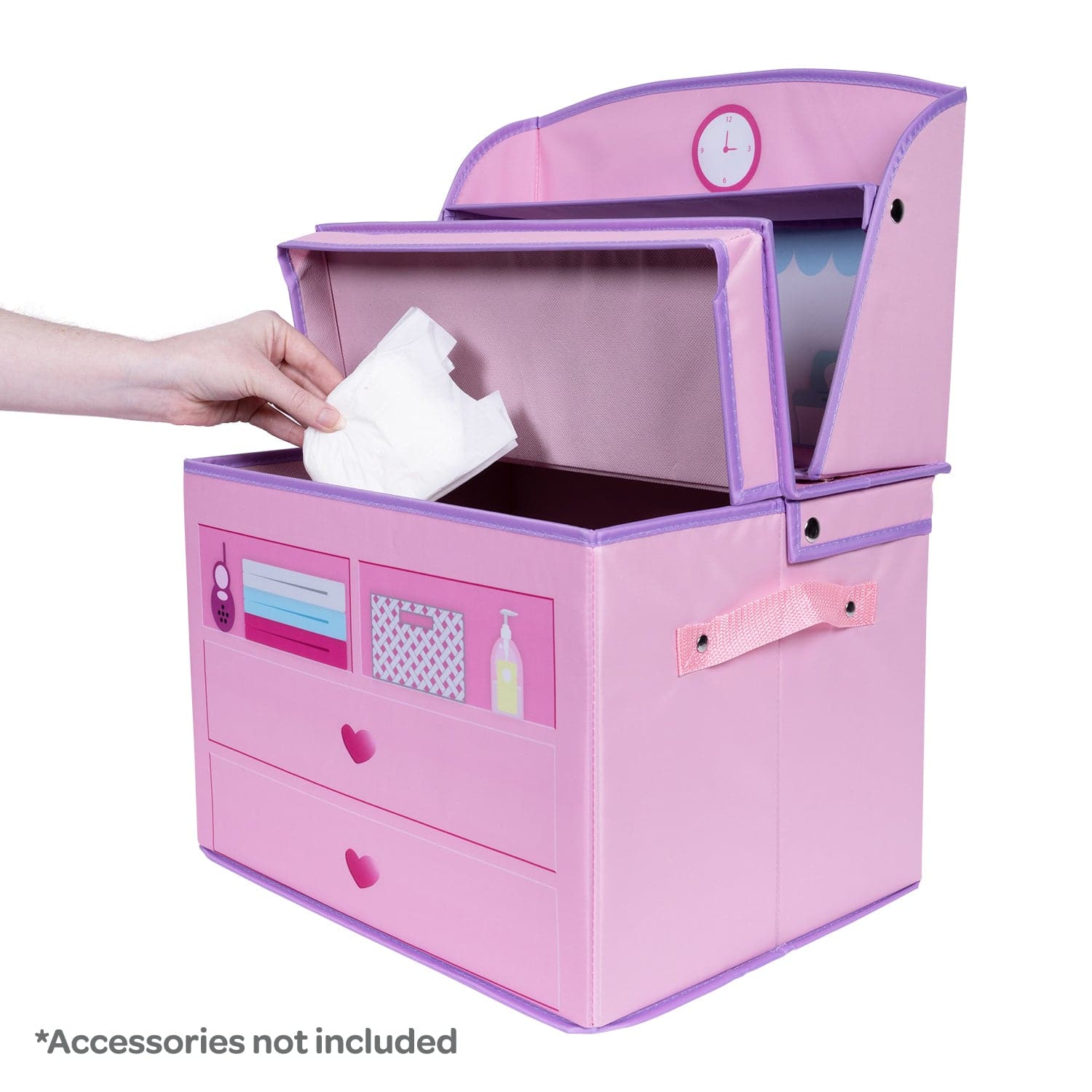 Perfectly Pink Baby Doll Changing Table Storage Box - Image 4