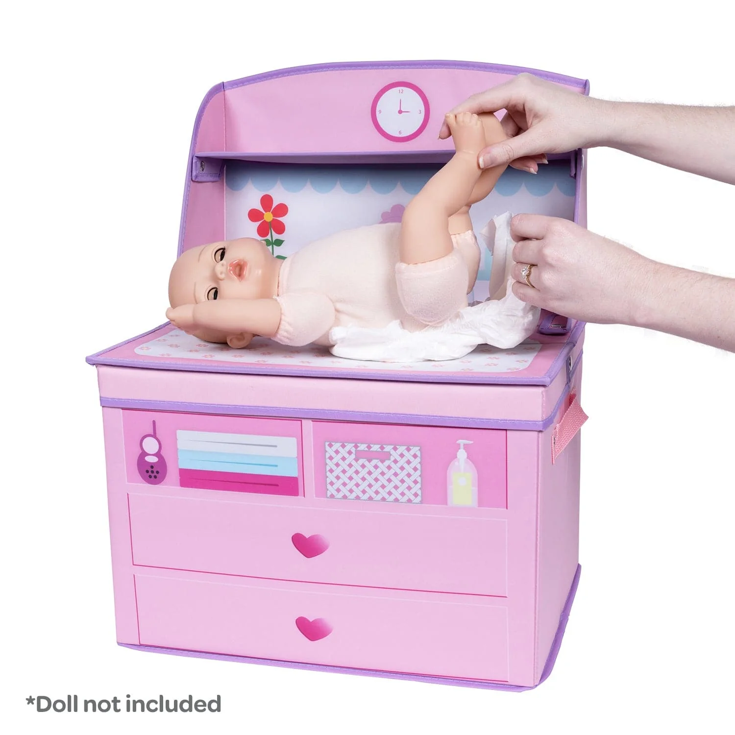 Perfectly Pink Baby Doll Changing Table Storage Box - Image 5