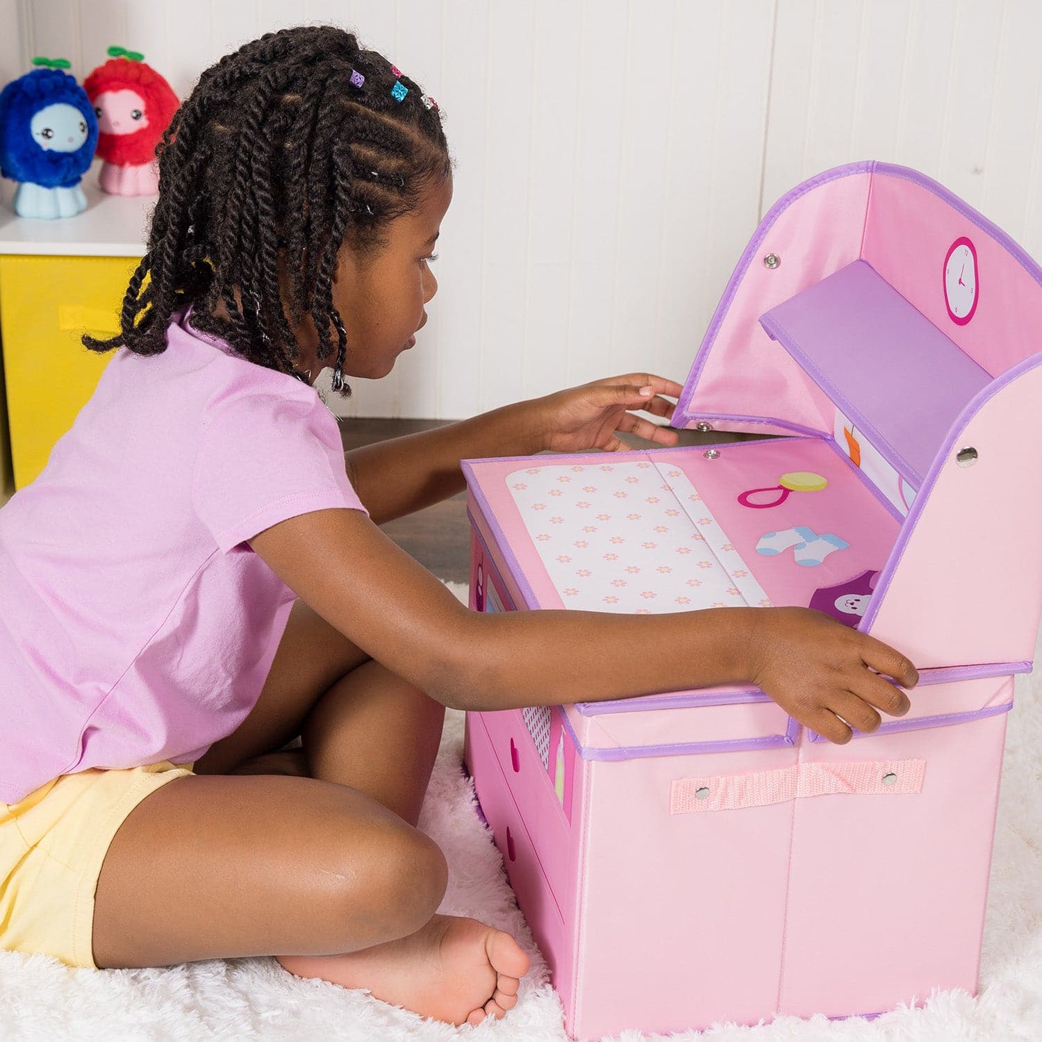 Perfectly Pink Baby Doll Changing Table Storage Box - Image 9