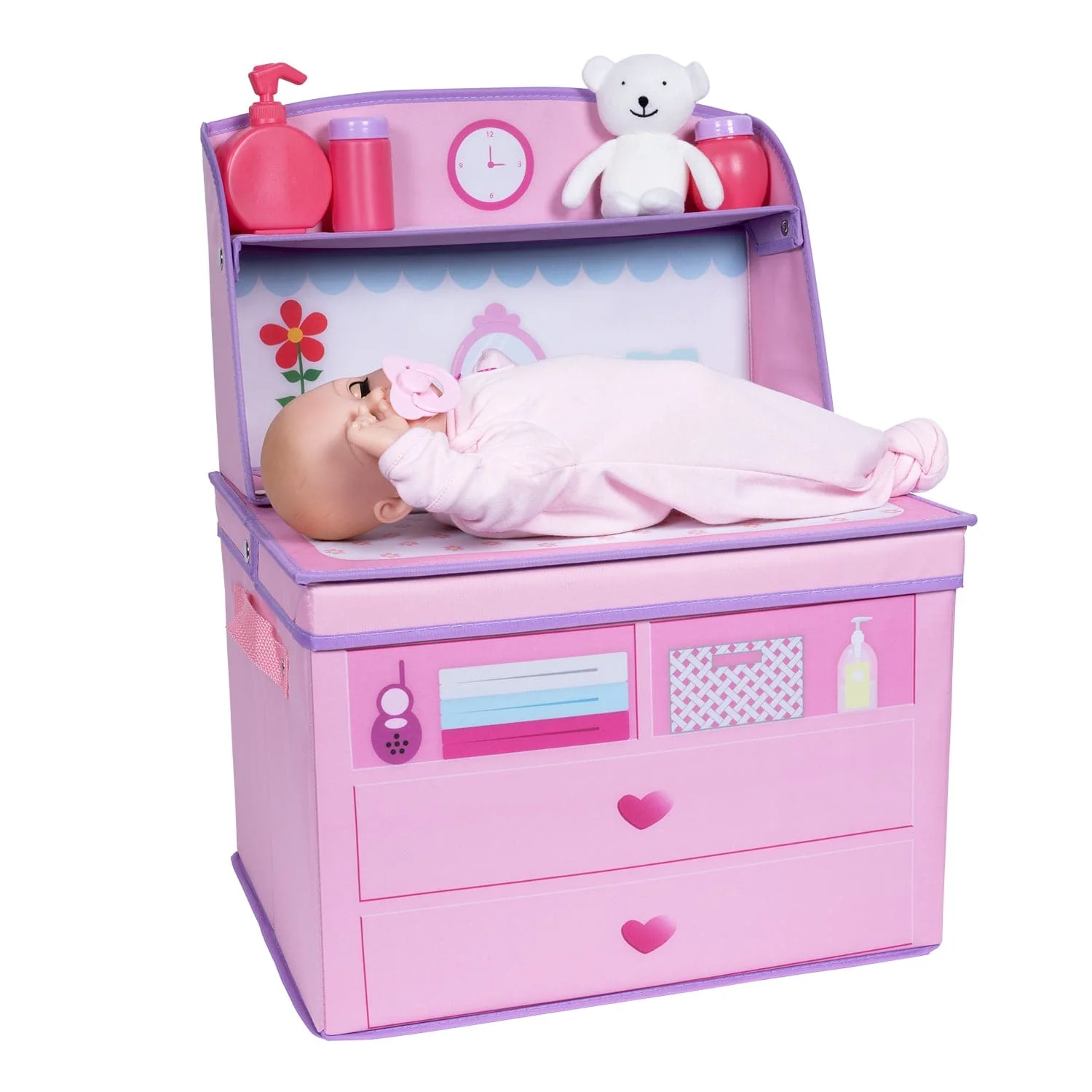Adora Perfectly Pink Baby Doll, Changing Table & Accessories Set - Image 3