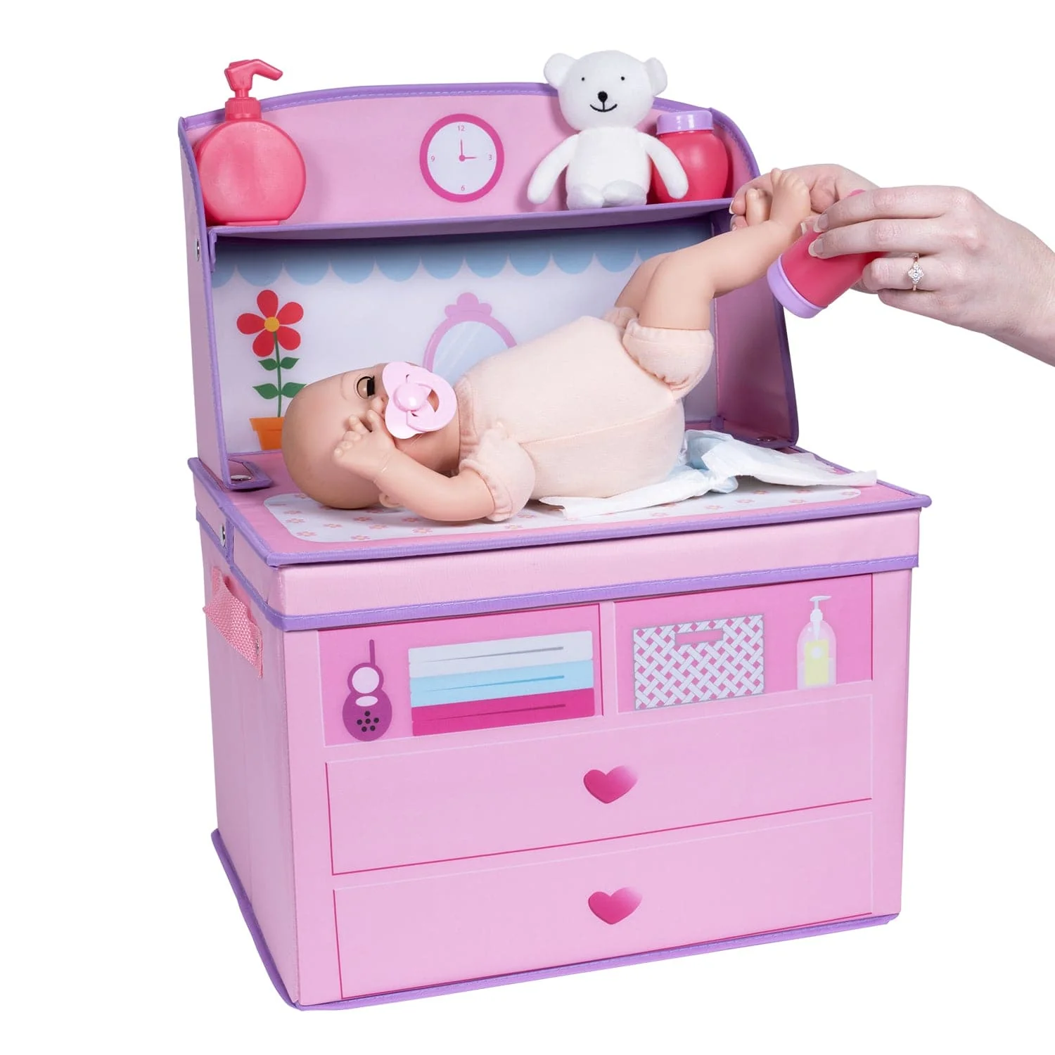 Adora Perfectly Pink Baby Doll, Changing Table & Accessories Set - Image 7