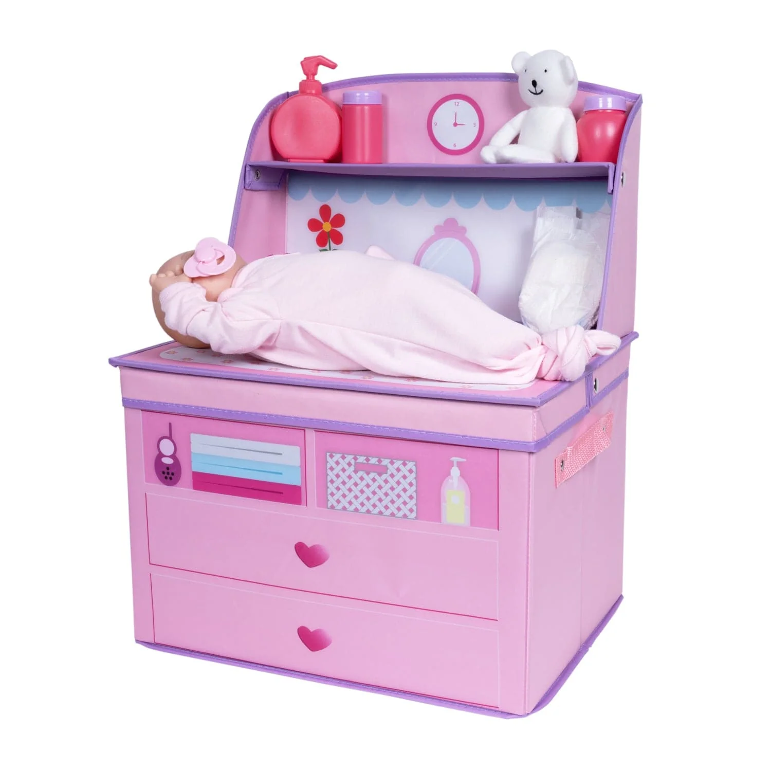 Adora Perfectly Pink Baby Doll, Changing Table & Accessories Set - Image 9
