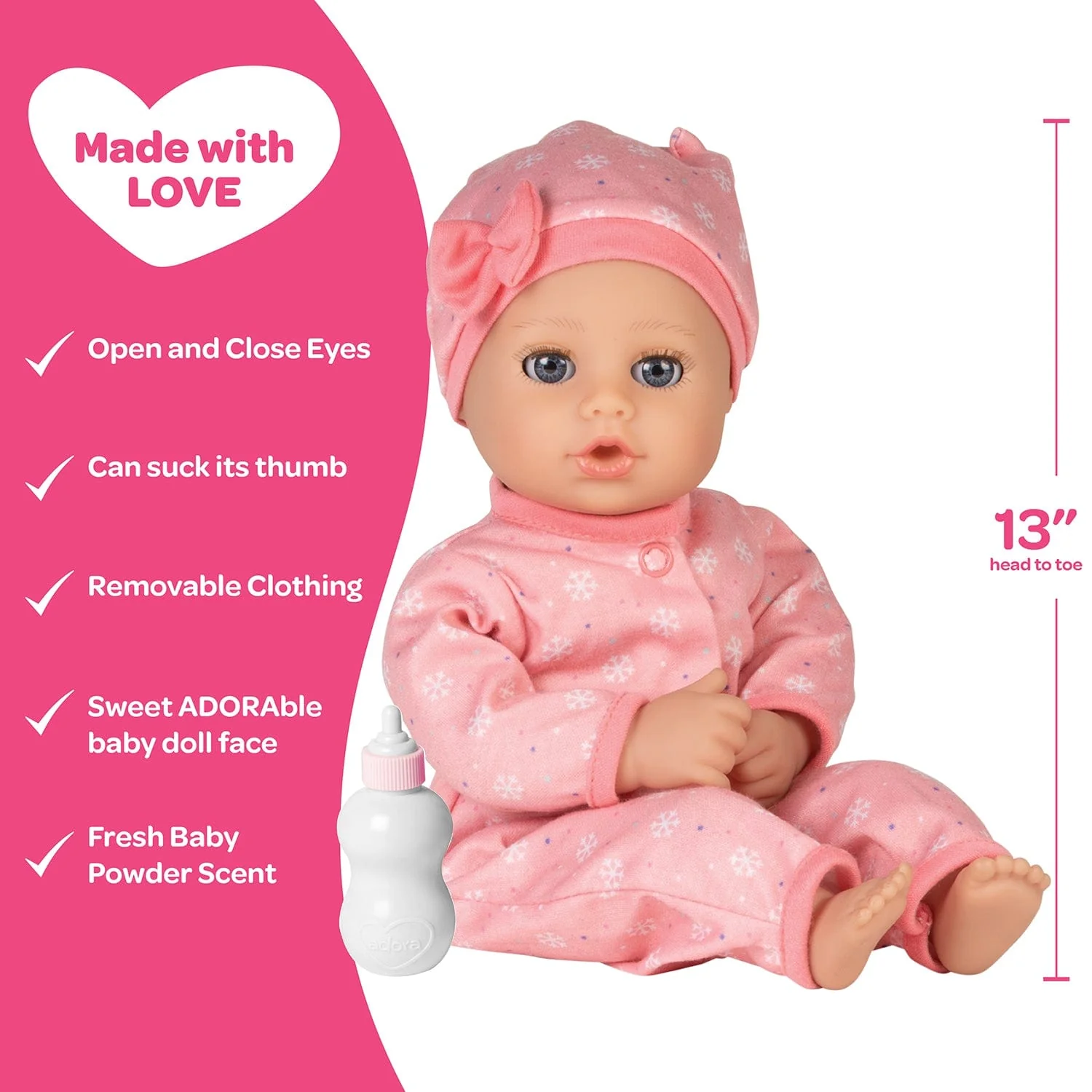Adora PlayTime Cozy Snowflake Baby Doll, Doll Clothes & Accessories Set - Image 4