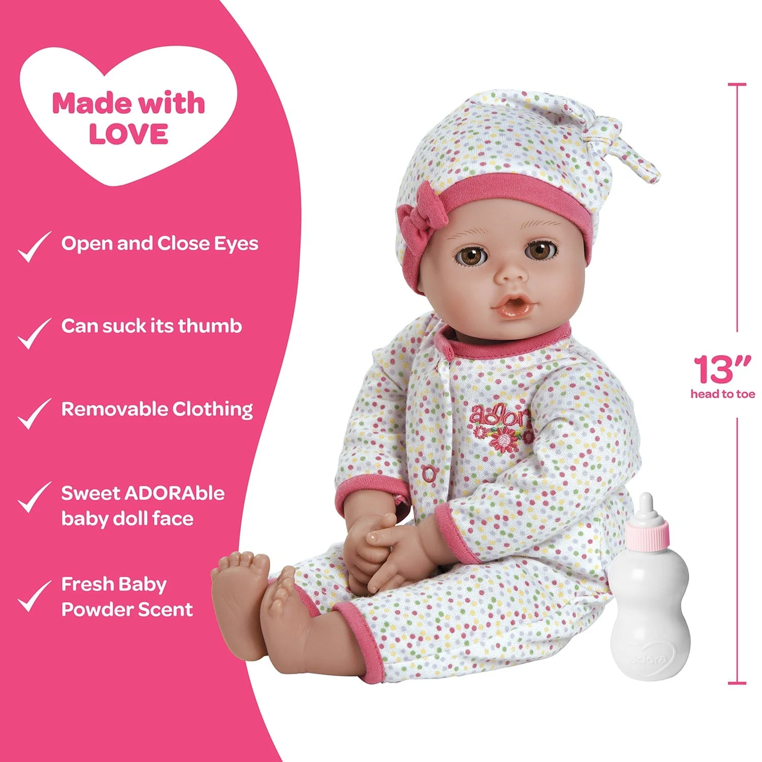 Adora PlayTime Baby Dot Baby Doll, Doll Clothes & Accessories Set - Image 4