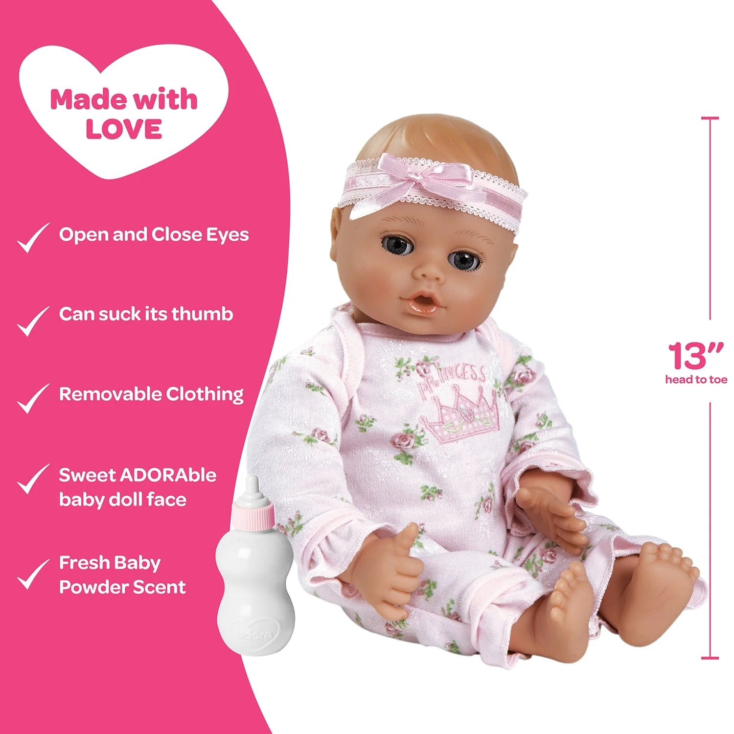 Adora PlayTime Little Princess Baby Doll, Doll Clothes & Accessories Set - Image 4