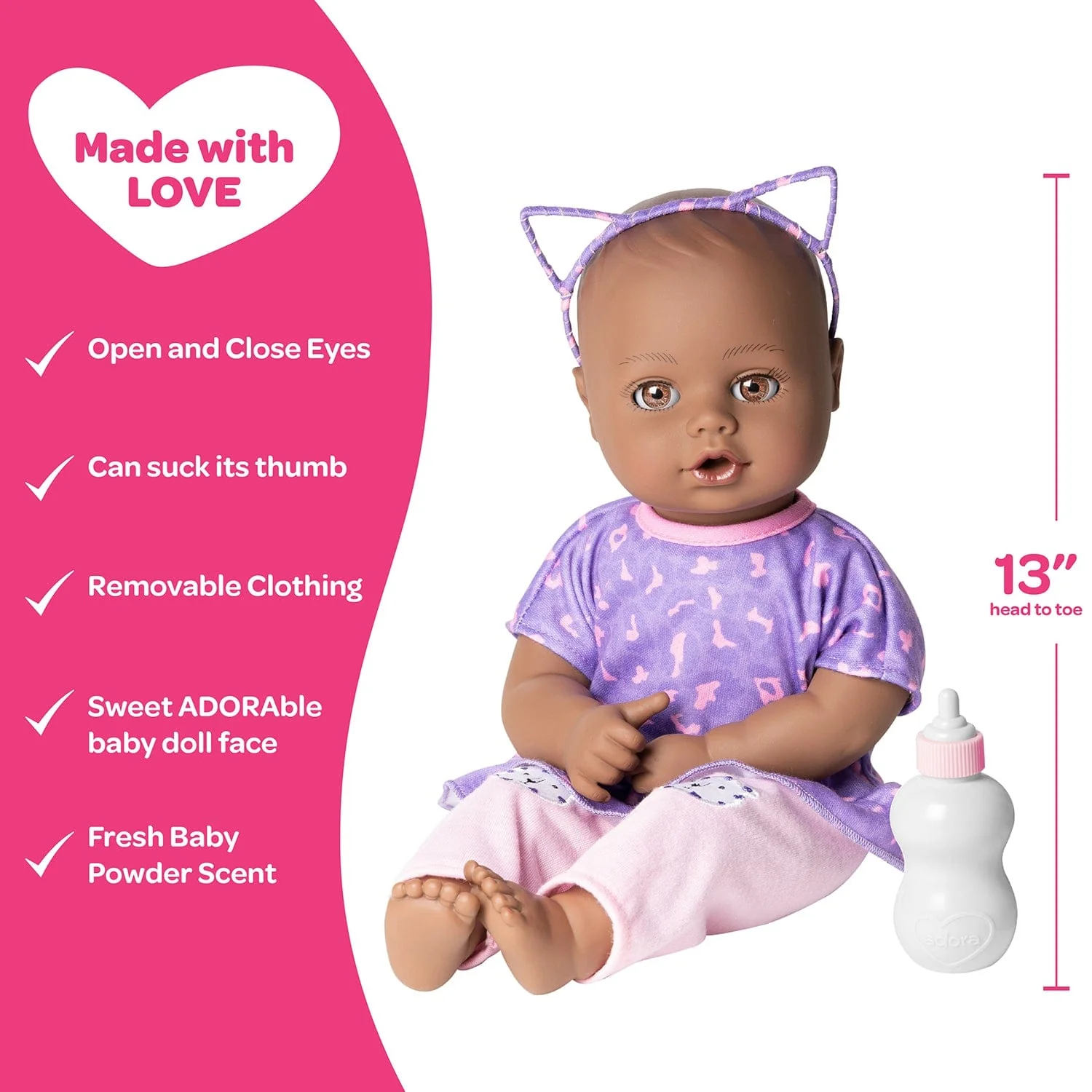 Adora PlayTime Wild at Heart Baby Doll, Doll Clothes & Accessories Set - Image 4