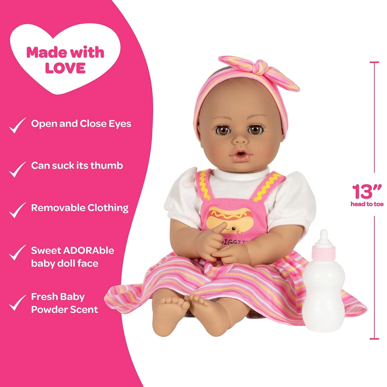 Adora PlayTime Baby Doll - Hot Diggity Dog, Doll Clothes & Accessories Set - Image 4