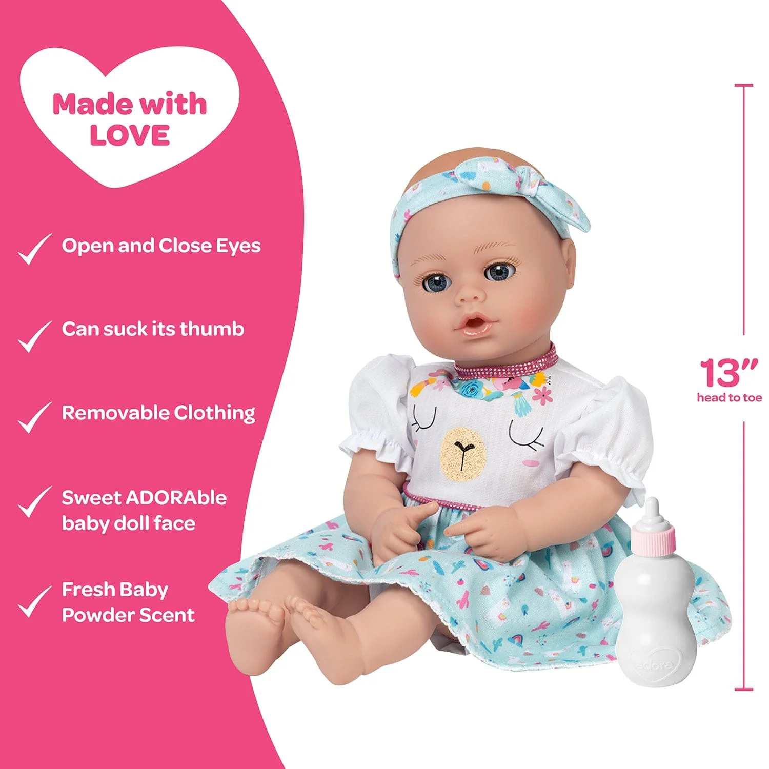 Adora PlayTime Llama Magic Baby Doll, Doll Clothes & Accessories Set - Image 4