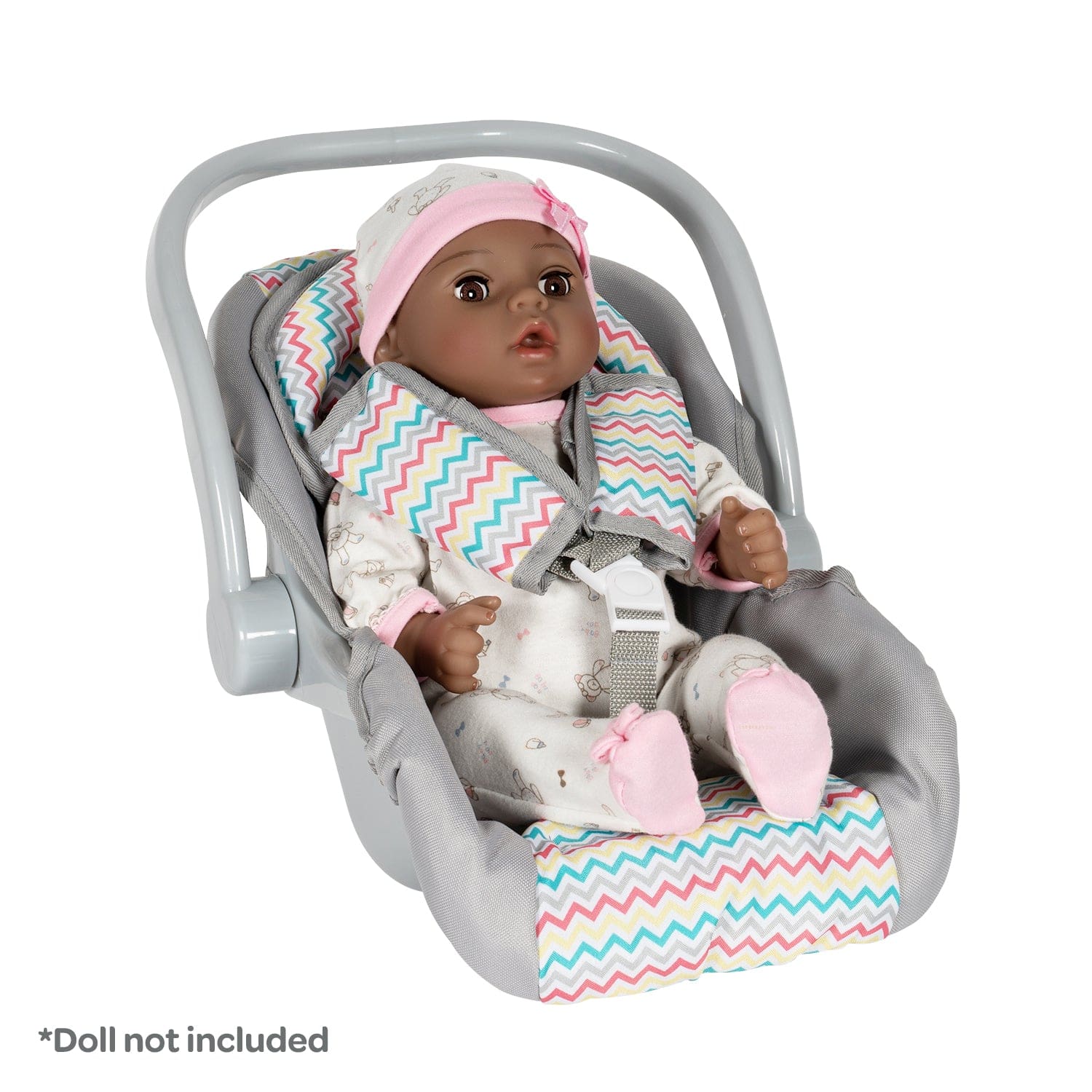 Adora Baby Doll Car Seat Carrier - Rainbow Zig Zag - Image 7