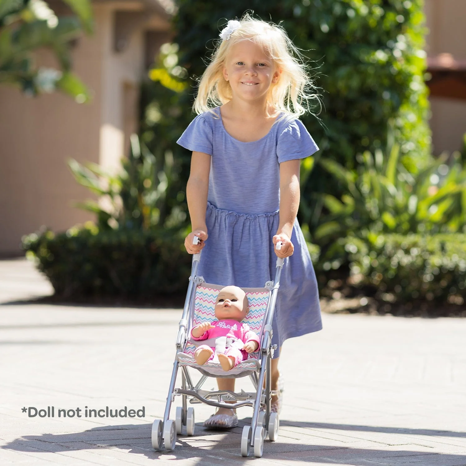 Adora Baby Doll Mini Stroller - Zig Zag Rainbow - Image 3