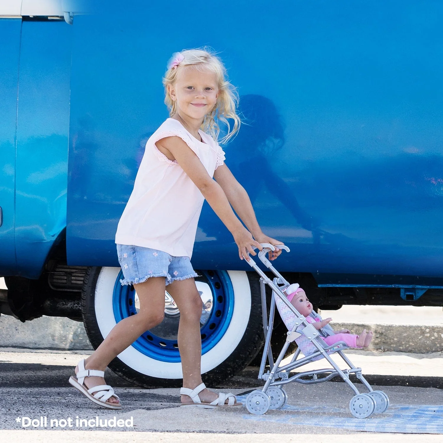 Adora Baby Doll Mini Stroller - Zig Zag Rainbow - Image 5