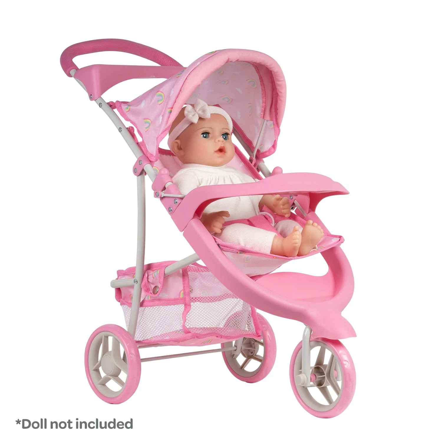 Adora Snack N Go Baby Doll Stroller with Shade – Rainbow Rose - Image 7