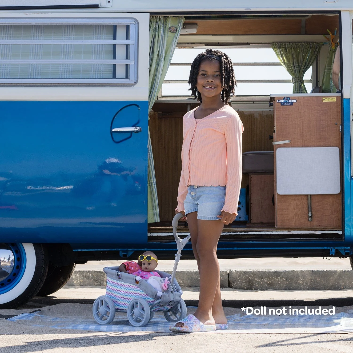 Adora Baby Doll Wagon - Rainbow Zig Zag - Image 5