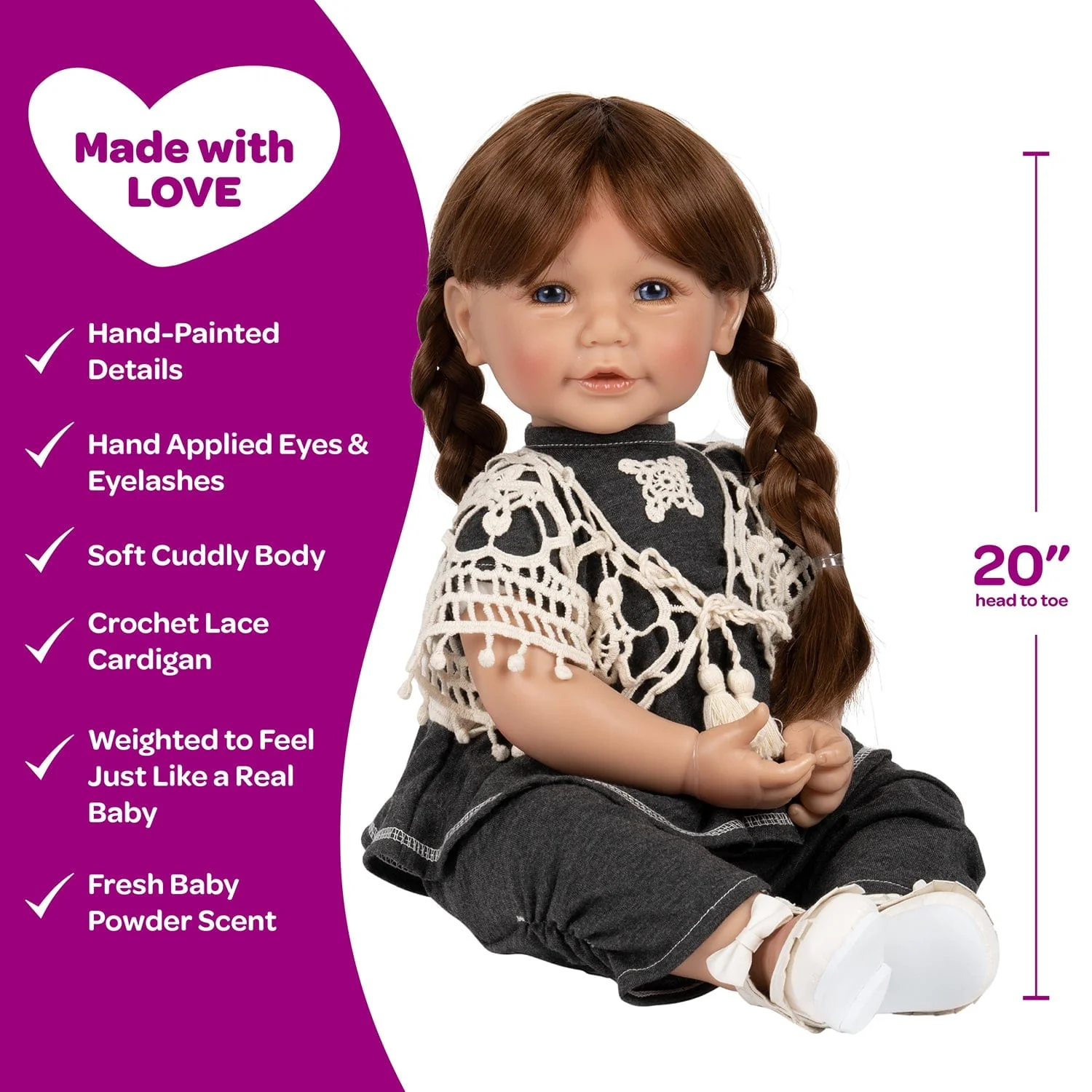 Adora Toddlertime Lace, Lace Baby Doll, Doll Clothes & Accessories Set - Image 5