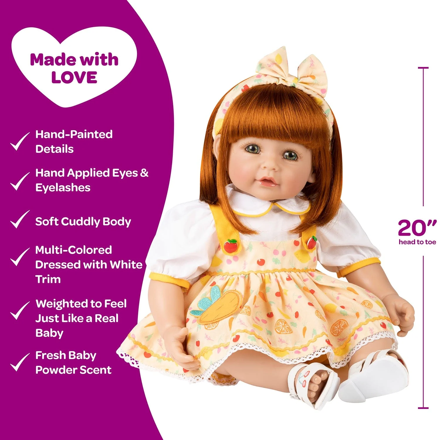 Adora Toddlertime Organic Foodie Baby Doll, Doll Clothes & Accessories Set - Image 4