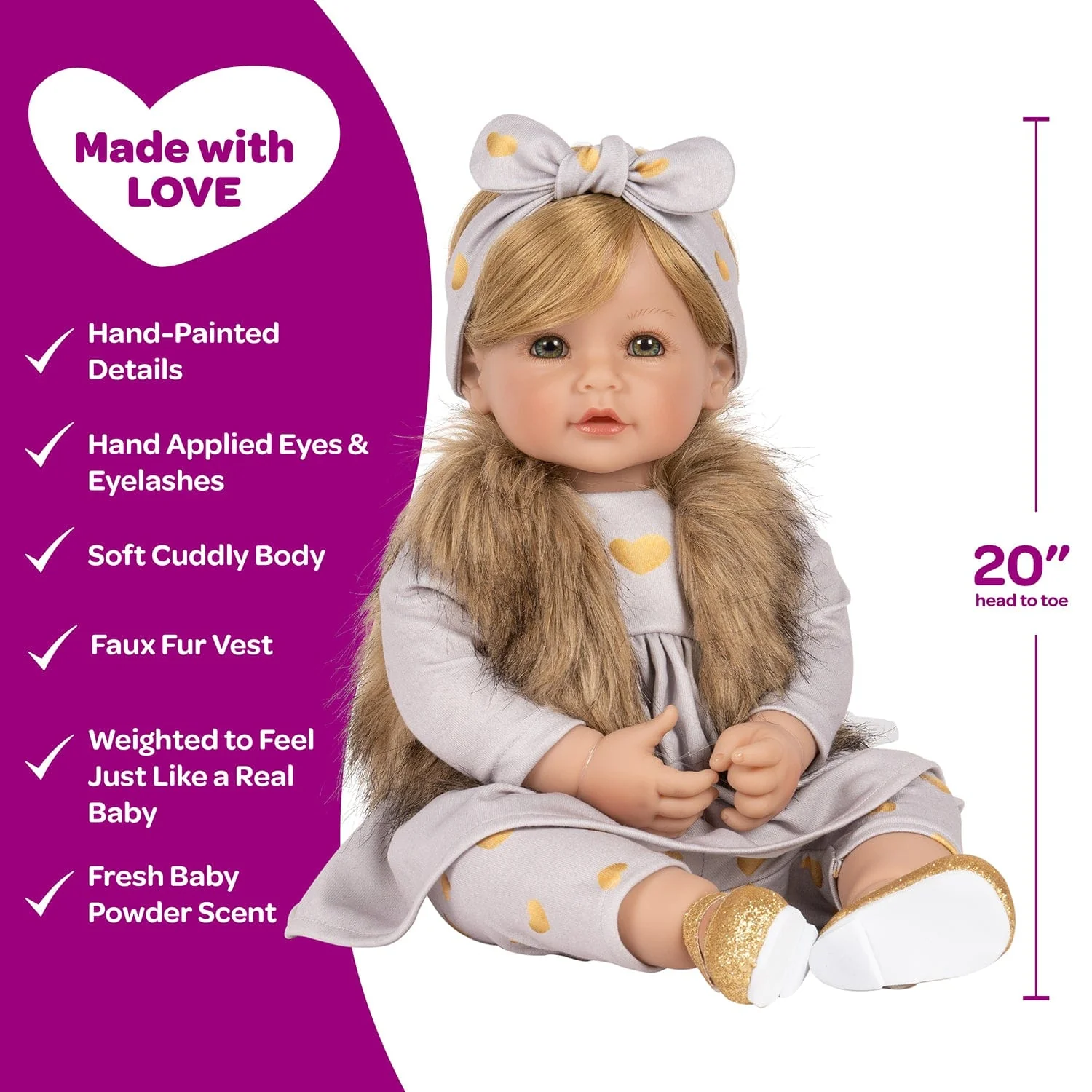 Adora Toddlertime Baby Glam Baby Doll, Doll Clothes & Accessories Set - Image 4
