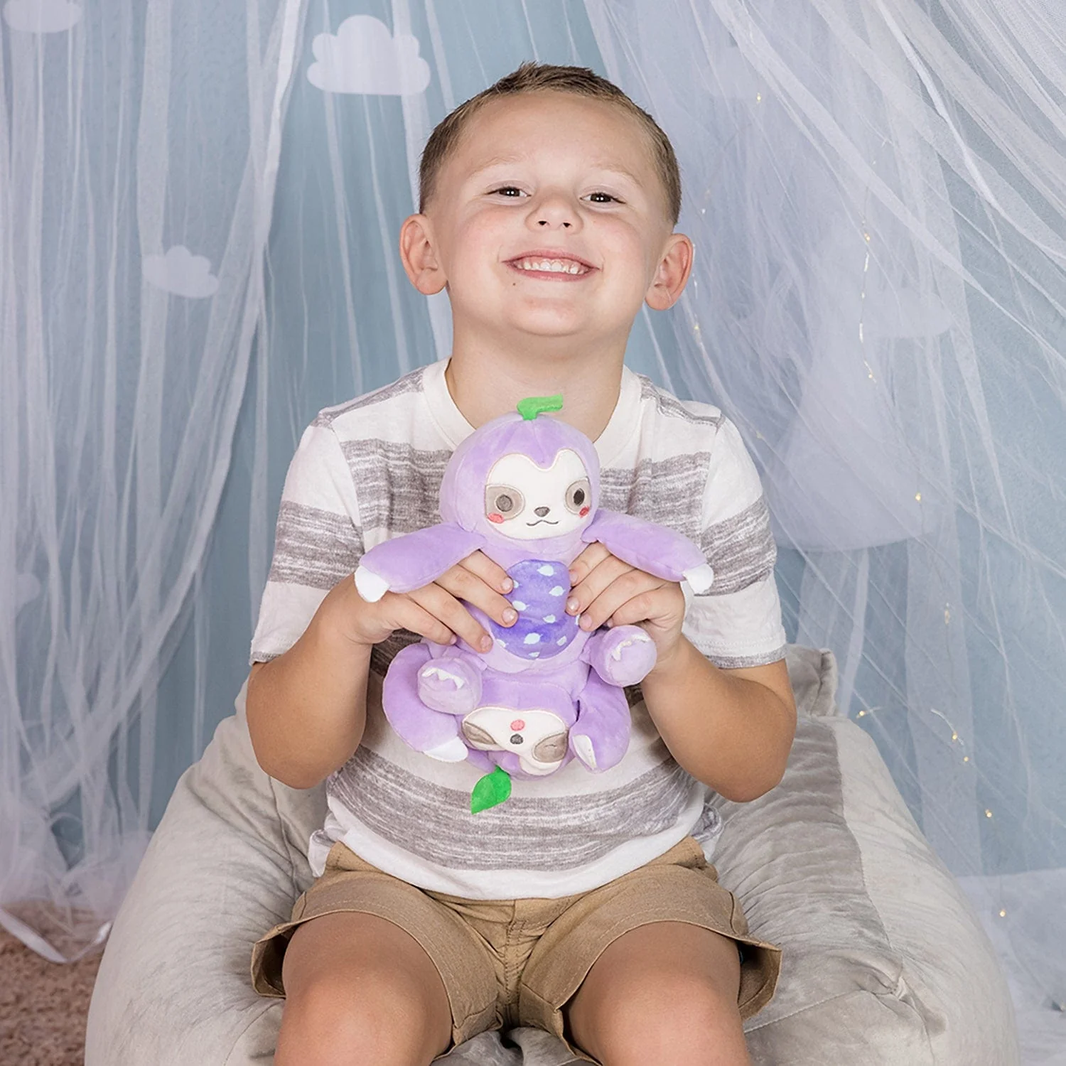 Adora Snuggle & Glow Sloth Stuffed Animal, Reversible Glow-in-the-Dark Pet - Image 4