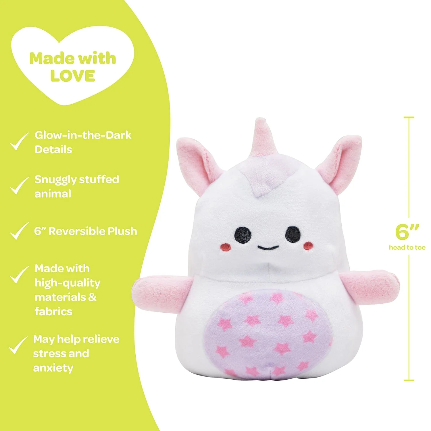 Adora Snuggle & Glow Unicorn Stuffed Animal, Reversible Glow-in-the-Dark Pet - Image 5