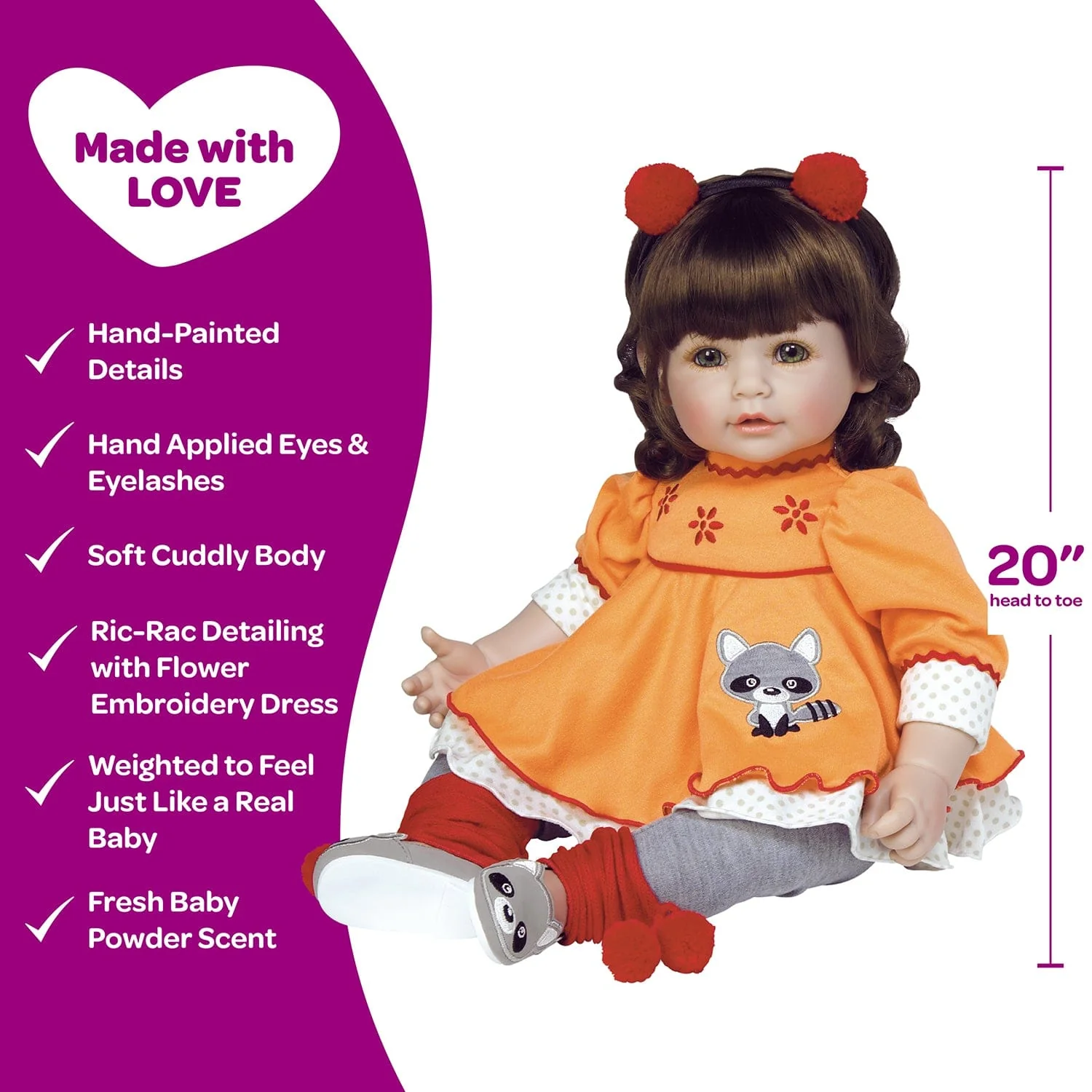 Adora ToddlerTime Doll Macaraccoon - Image 4