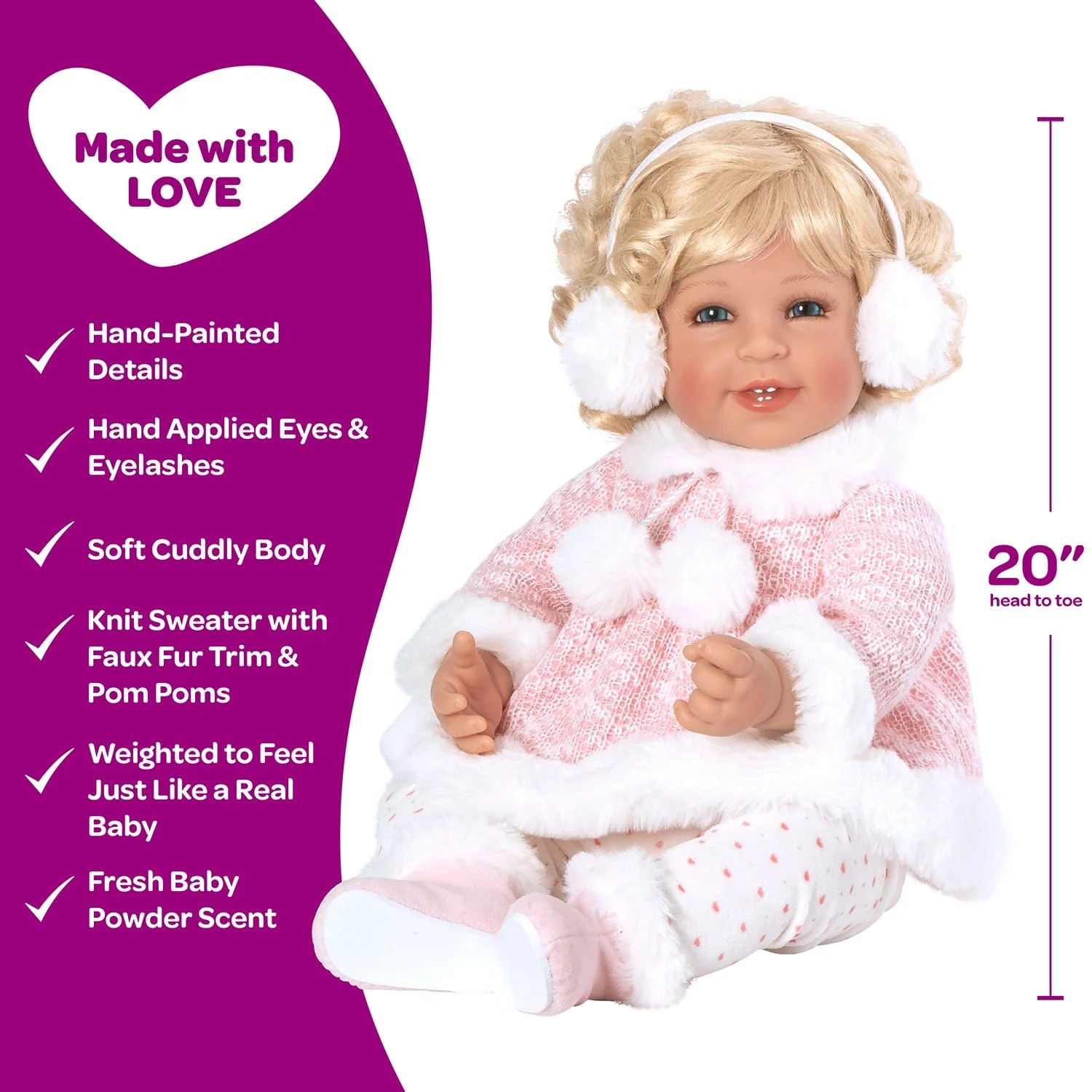 Adora Toddlertime Winter Wonder Baby Doll, Doll Clothes & Accessories Set - Image 4