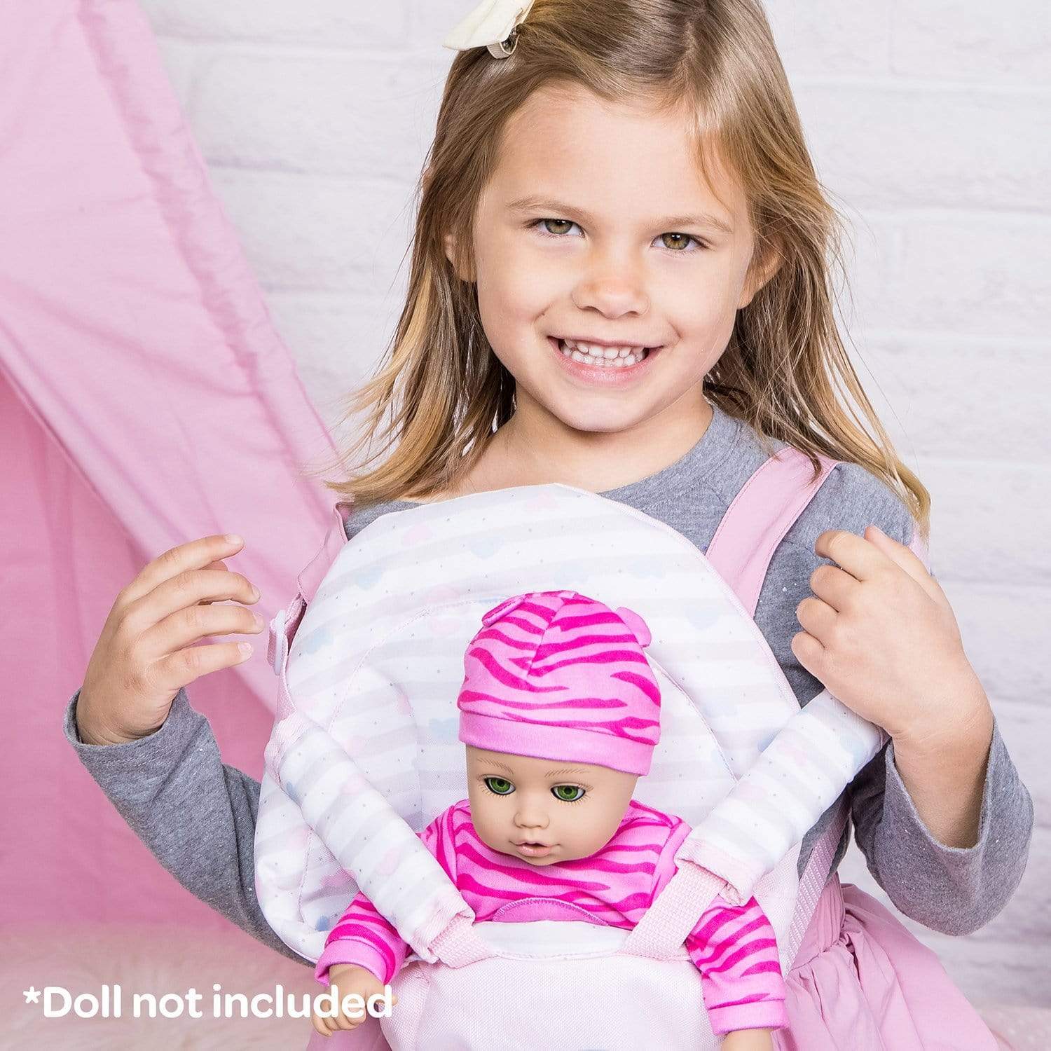 Adora Classic Pastel Pink Baby Carrier Snuggle - Image 9