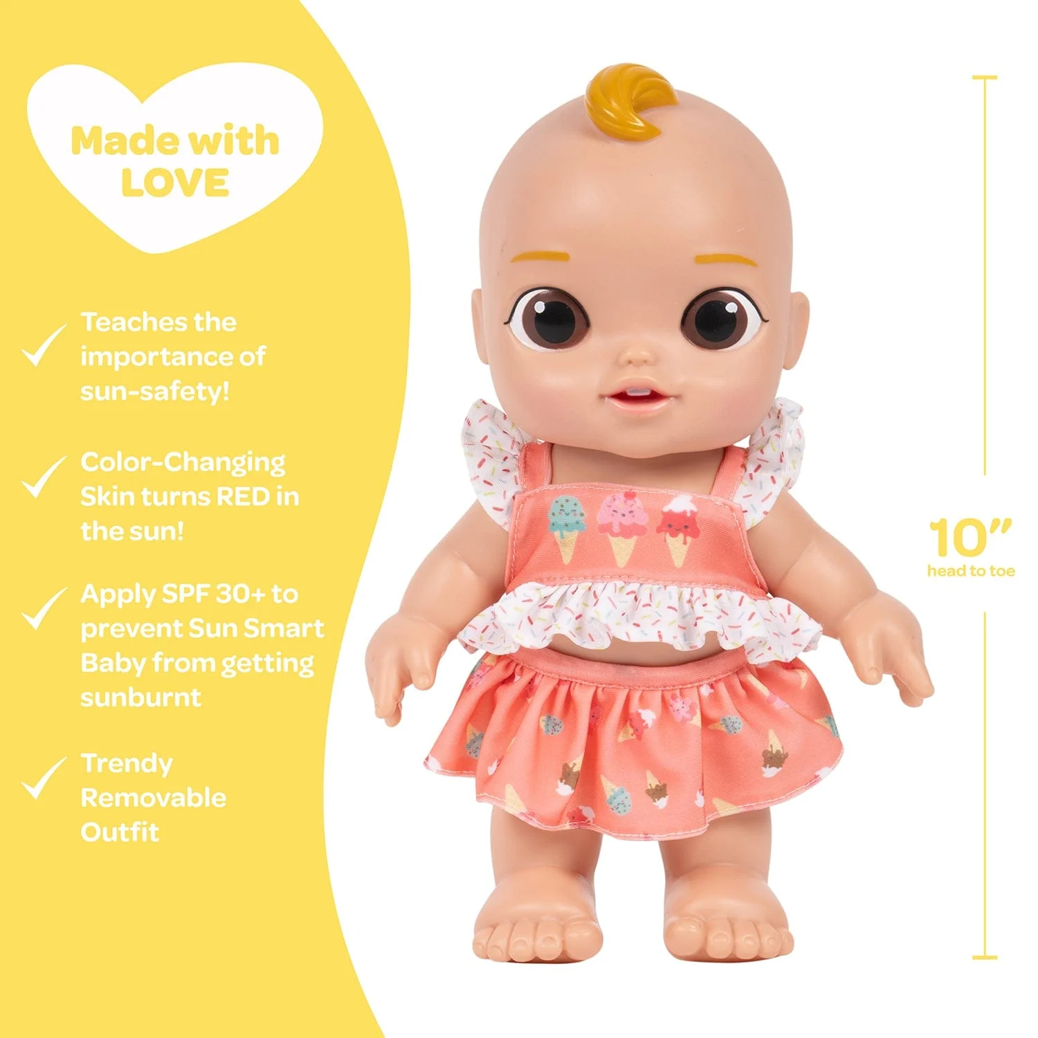 Adora Sun Smart Color-Changing Baby Doll & Doll Clothes Set - Sprinkles - Image 4