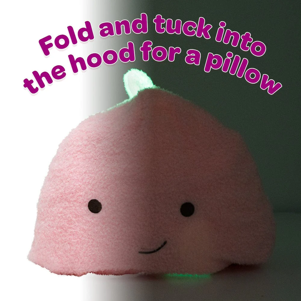 Adora Snuggle & Glow Dinosaur Plushie Hoodie, Glows in the Dark - Image 3