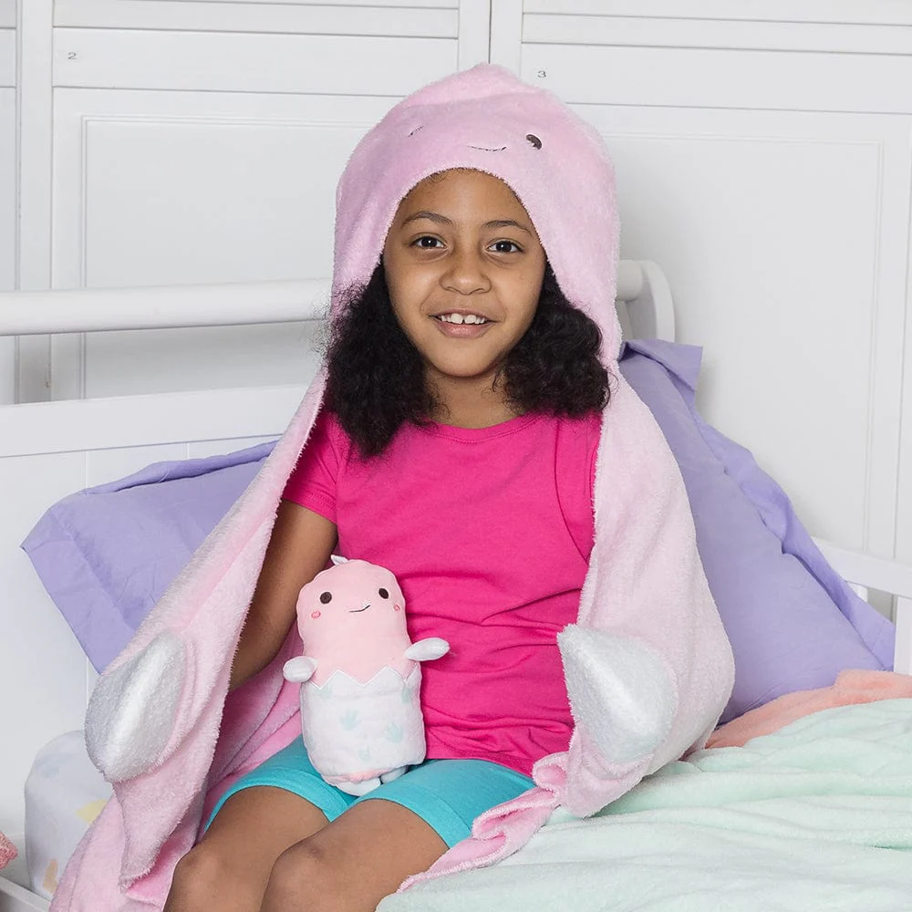 Adora Snuggle & Glow Dinosaur Plushie Hoodie, Glows in the Dark - Image 6
